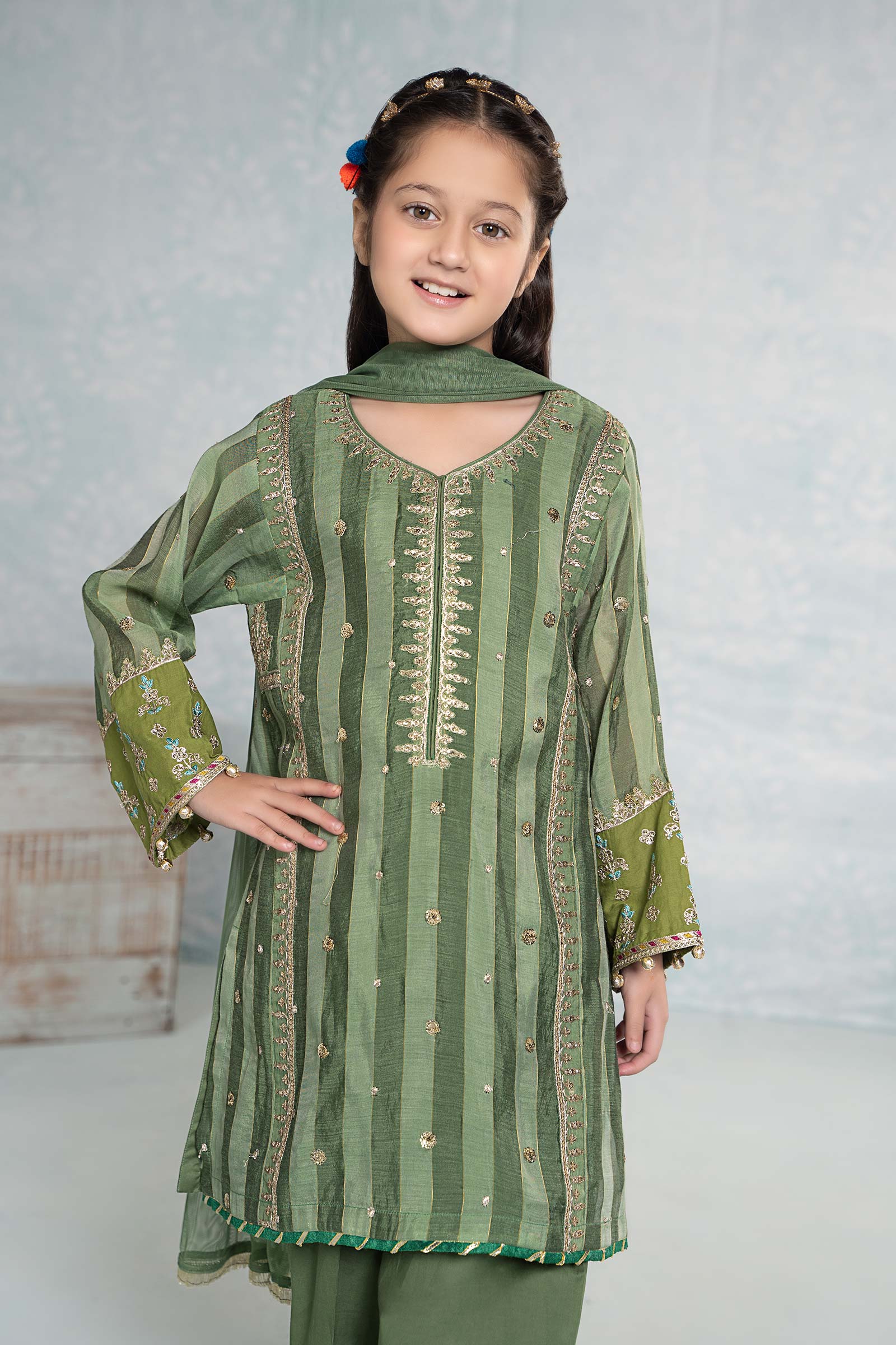 Maria B | 3 Piece Embroidered Yarn Dyed Suit | MKD-EF24-03 - by - Libasekhas UK - Registered Vendor of : Maria B - 100% Original Designer Dresss