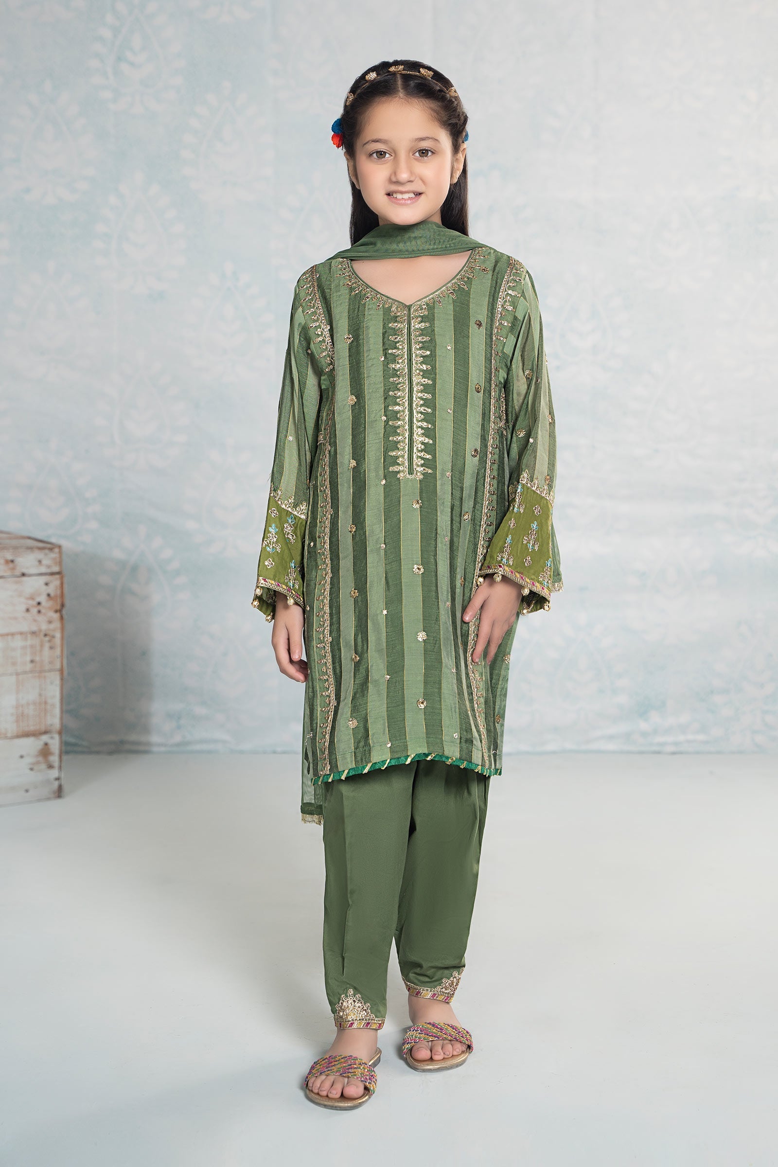Maria B | 3 Piece Embroidered Yarn Dyed Suit | MKD-EF24-03 - by - Libasekhas UK - Registered Vendor of : Maria B - 100% Original Designer Dresss