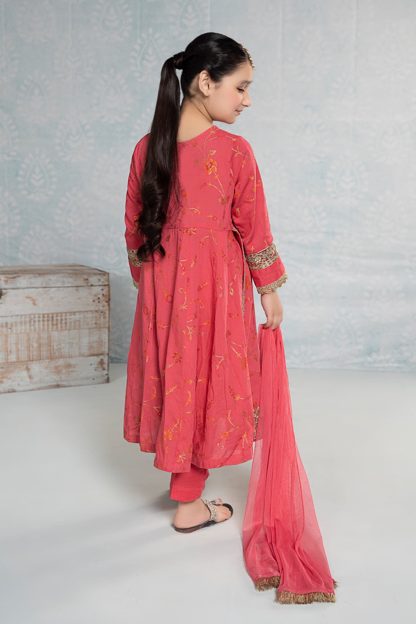 Maria B | 3 Piece Embroidered Jacquard Broshiasuit | MKD-EF24-23 - by - Libasekhas UK - Registered Vendor of : Maria B - 100% Original Designer Dresss