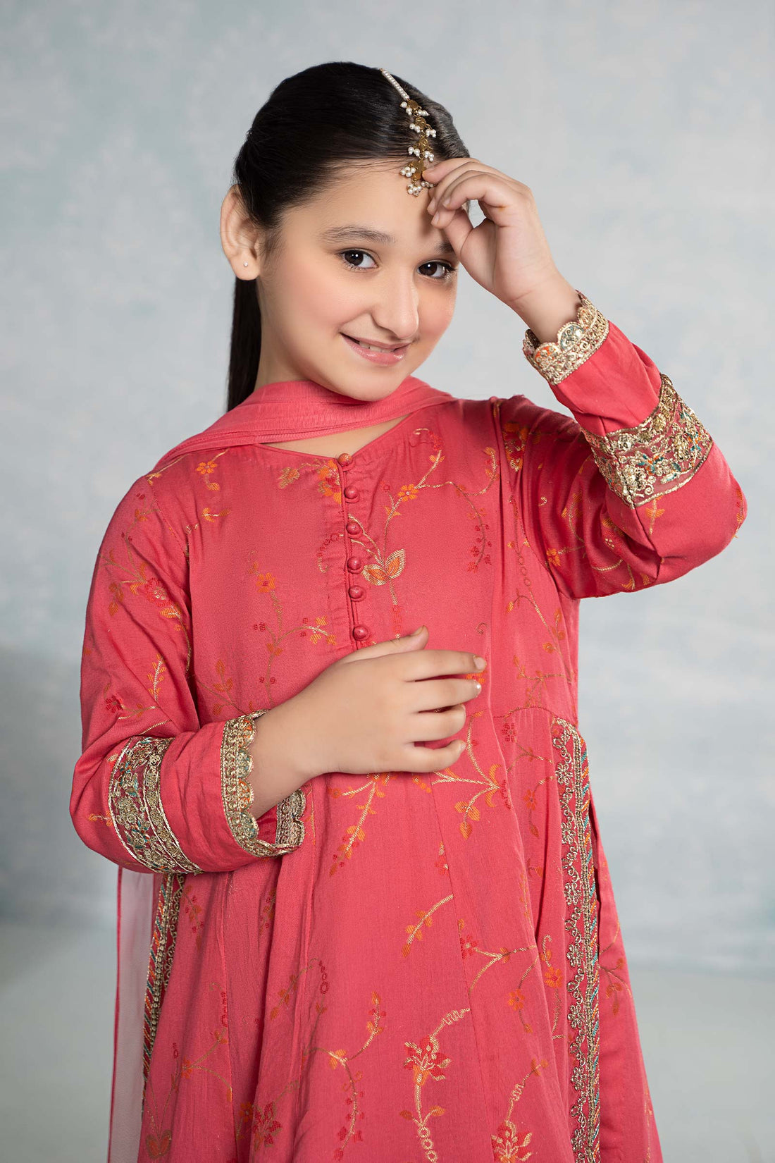 Maria B | 3 Piece Embroidered Jacquard Broshiasuit | MKD-EF24-23 - by - Libasekhas UK - Registered Vendor of : Maria B - 100% Original Designer Dresss