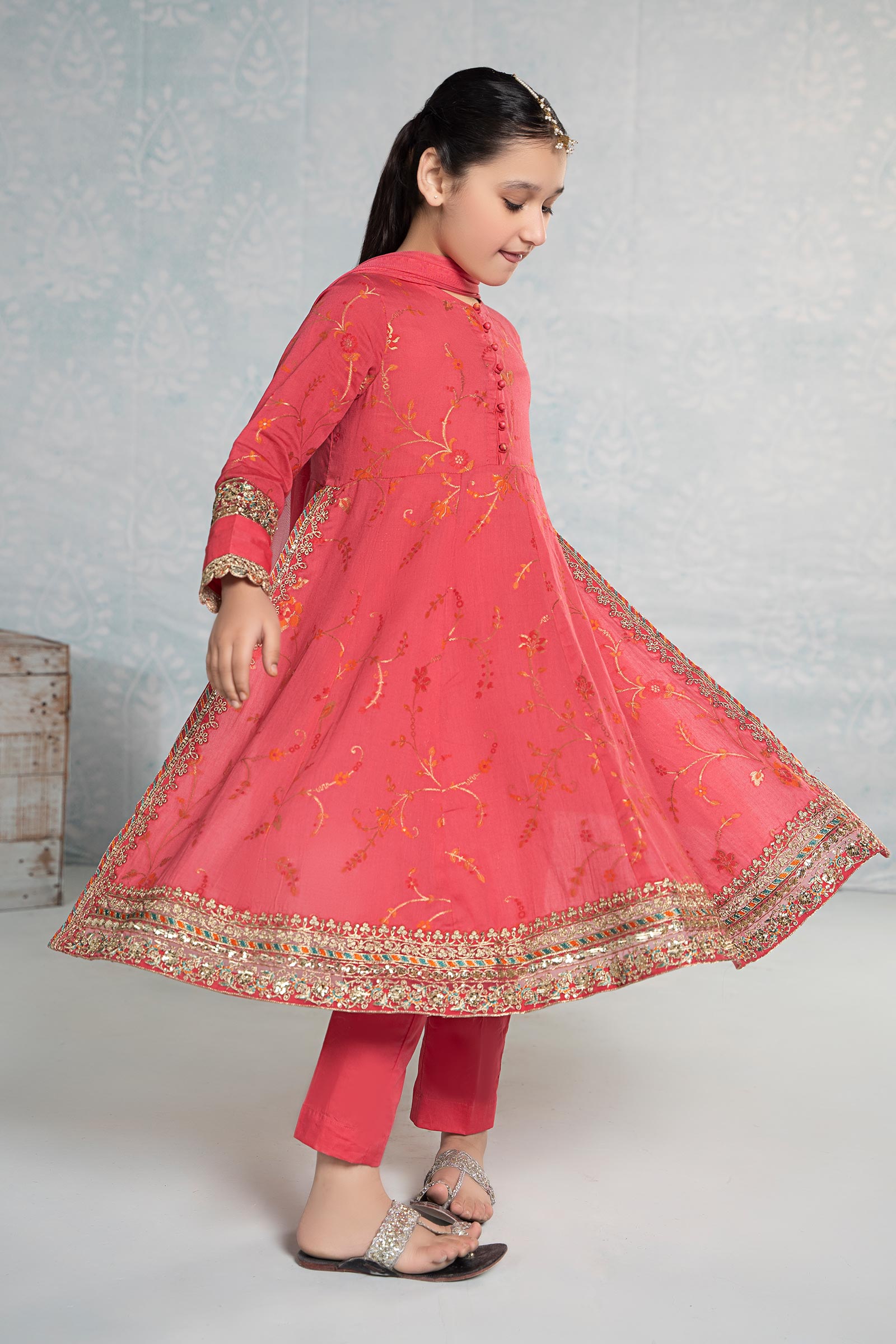 Maria B | 3 Piece Embroidered Jacquard Broshiasuit | MKD-EF24-23 - by - Libasekhas UK - Registered Vendor of : Maria B - 100% Original Designer Dresss