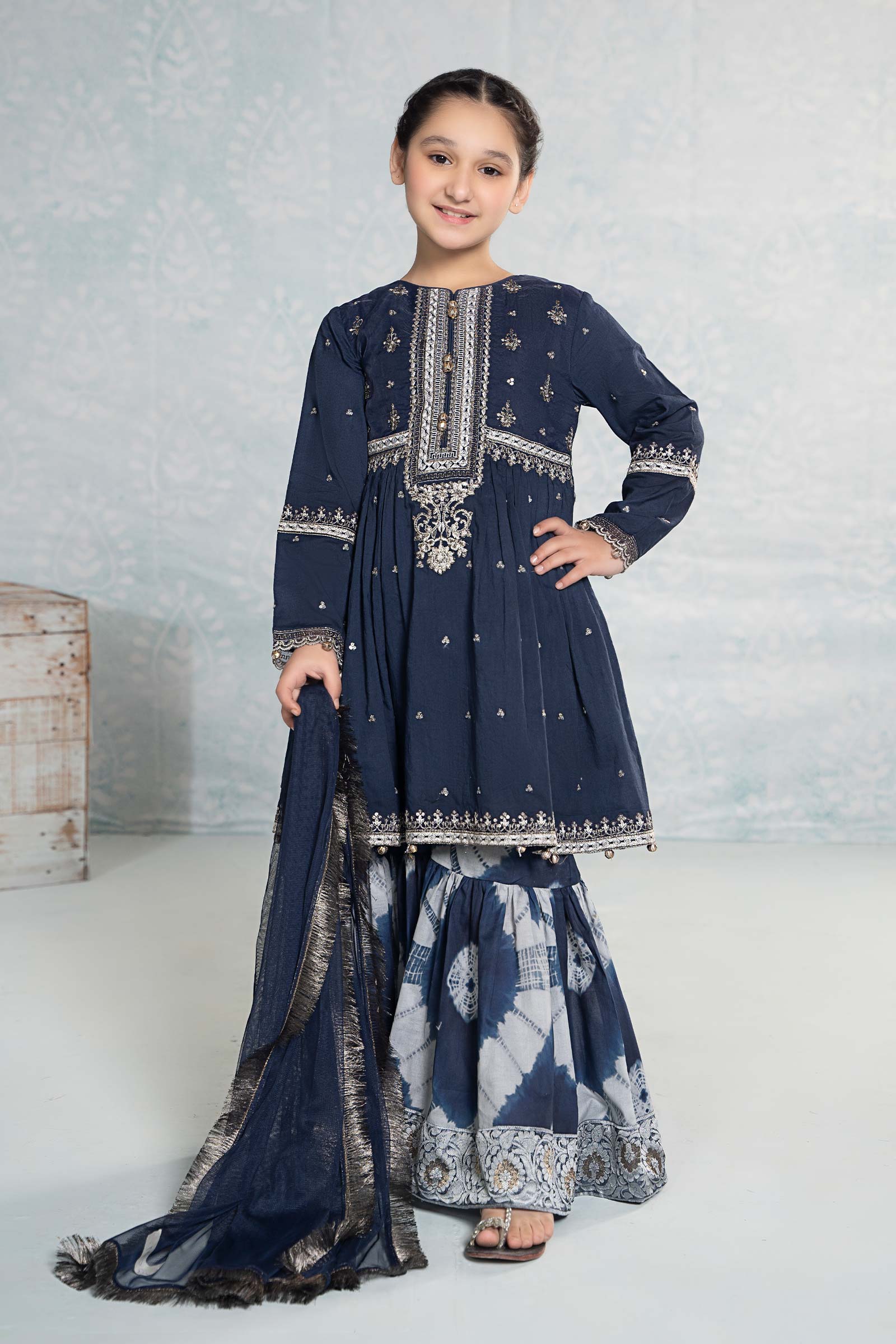 3 Piece Embroidered Lawn Suit - Kids Clothing - available at Maria Faisal in UK and USA.