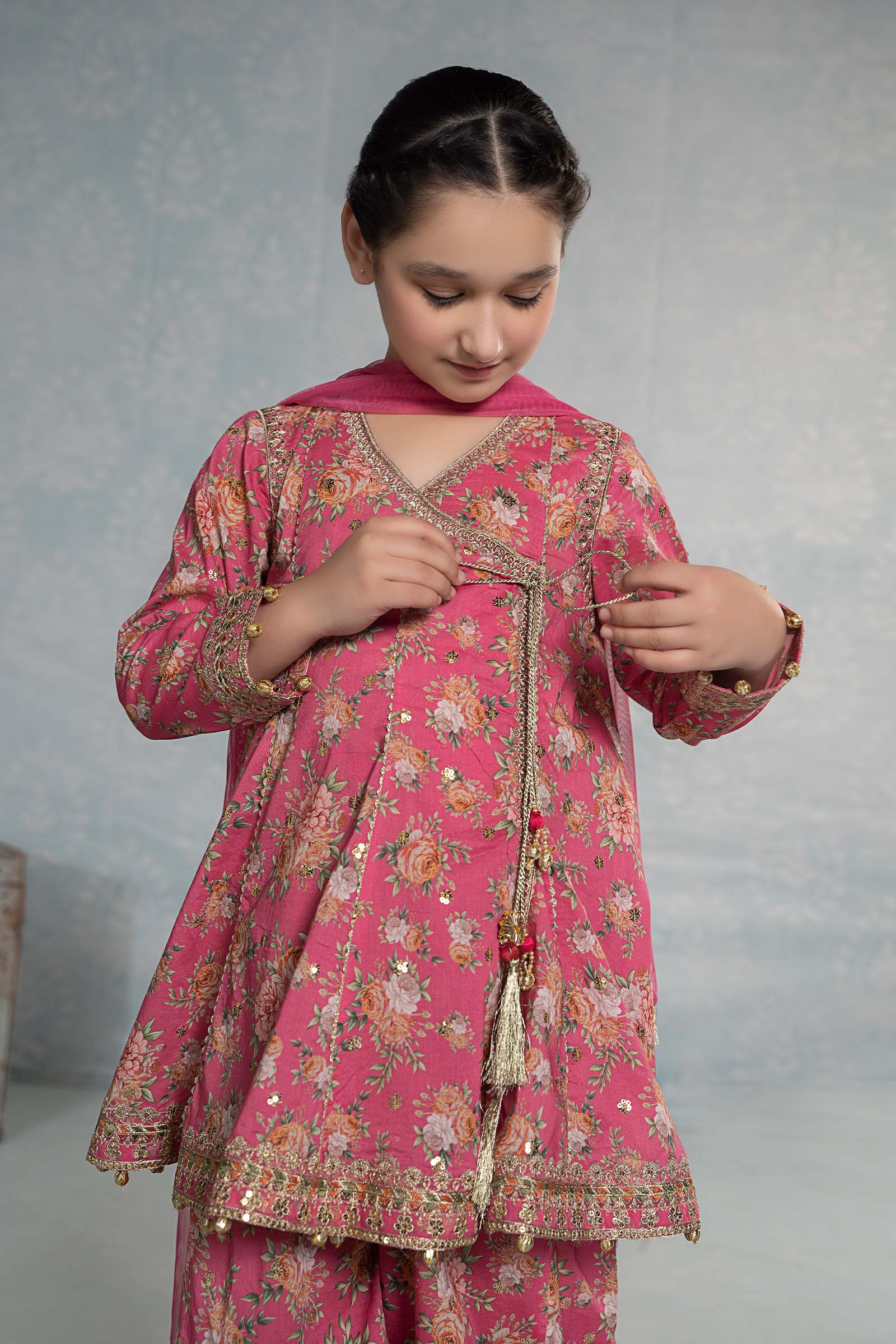 3 Piece Embroidered Lawn Suit - Kids Clothing - available at Maria Faisal in UK and USA.