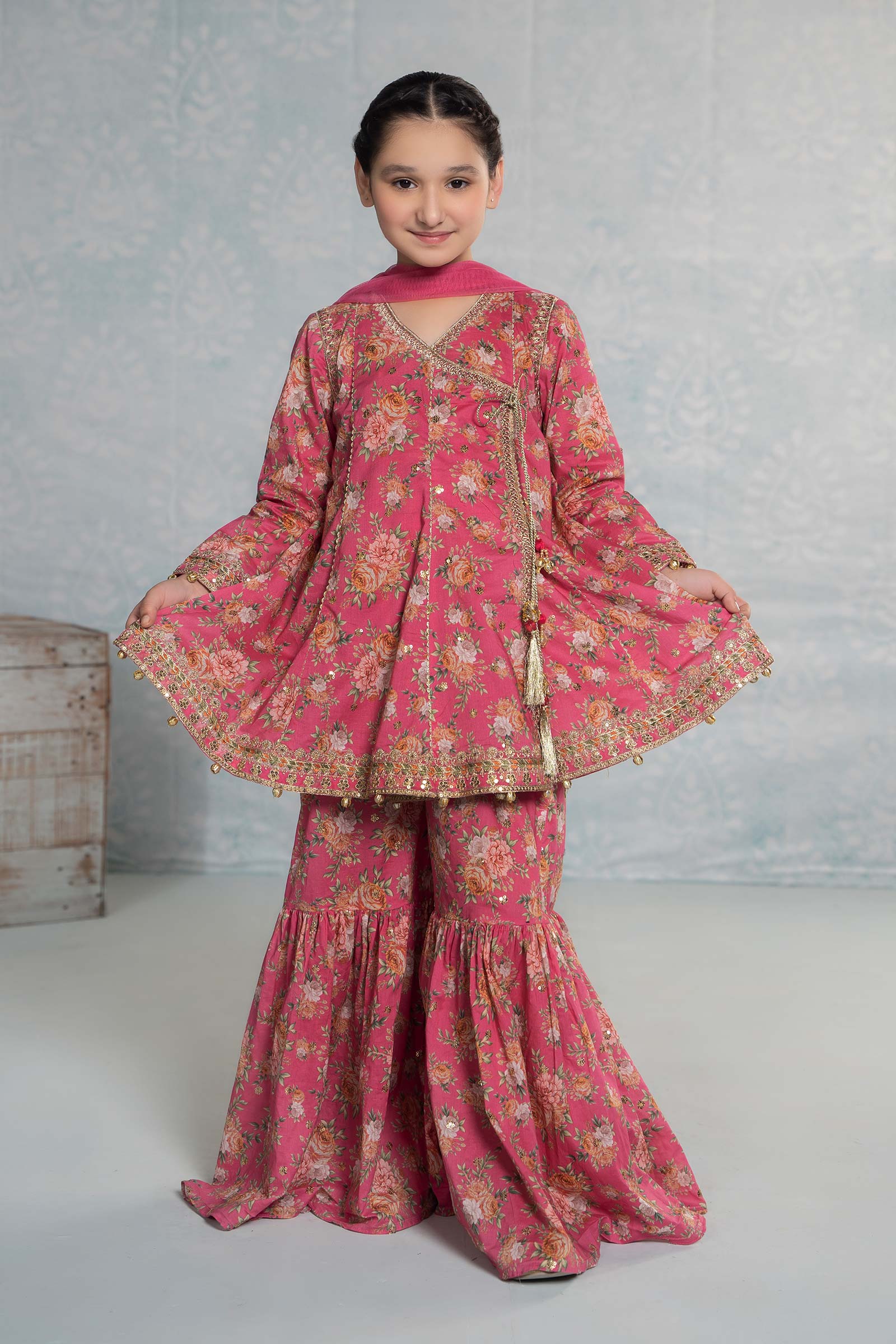 3 Piece Embroidered Lawn Suit - Kids Clothing - available at Maria Faisal in UK and USA.