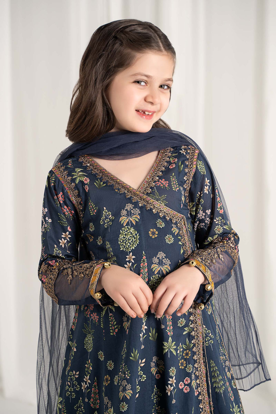 Maria B | 3 Piece Printed Lawn Suit | MKD-EF25-13 - by - Libasekhas UK - Registered Vendor of : Maria B - 100% Original Designer Dresss