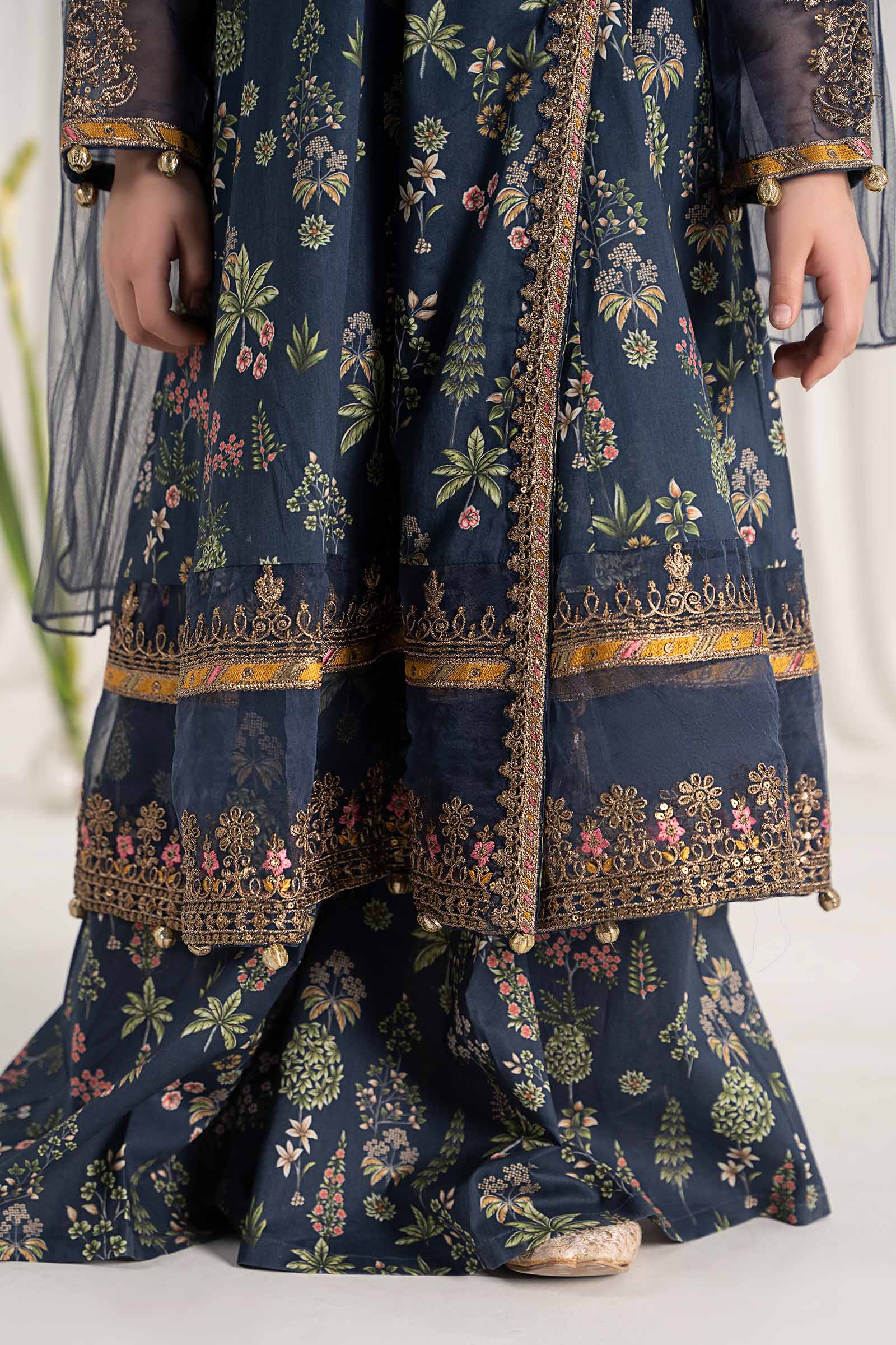 Maria B | 3 Piece Printed Lawn Suit | MKD-EF25-13 - by - Libasekhas UK - Registered Vendor of : Maria B - 100% Original Designer Dresss
