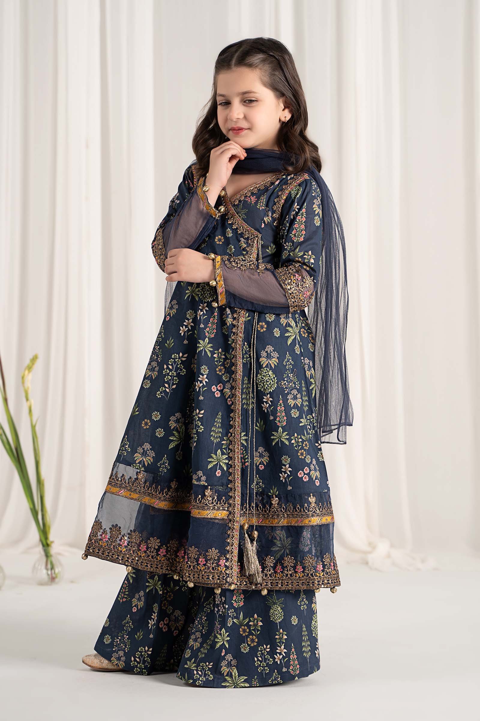 Maria B | 3 Piece Printed Lawn Suit | MKD-EF25-13 - by - Libasekhas UK - Registered Vendor of : Maria B - 100% Original Designer Dresss