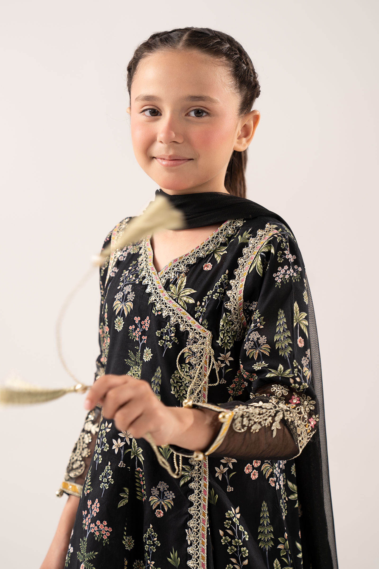 kids-clothes-mkd-ef25-13r1-black by Maria B Kids - Designer Dress  - Type : KidsClothes - Available at Libasekhas UK - 100% Original 