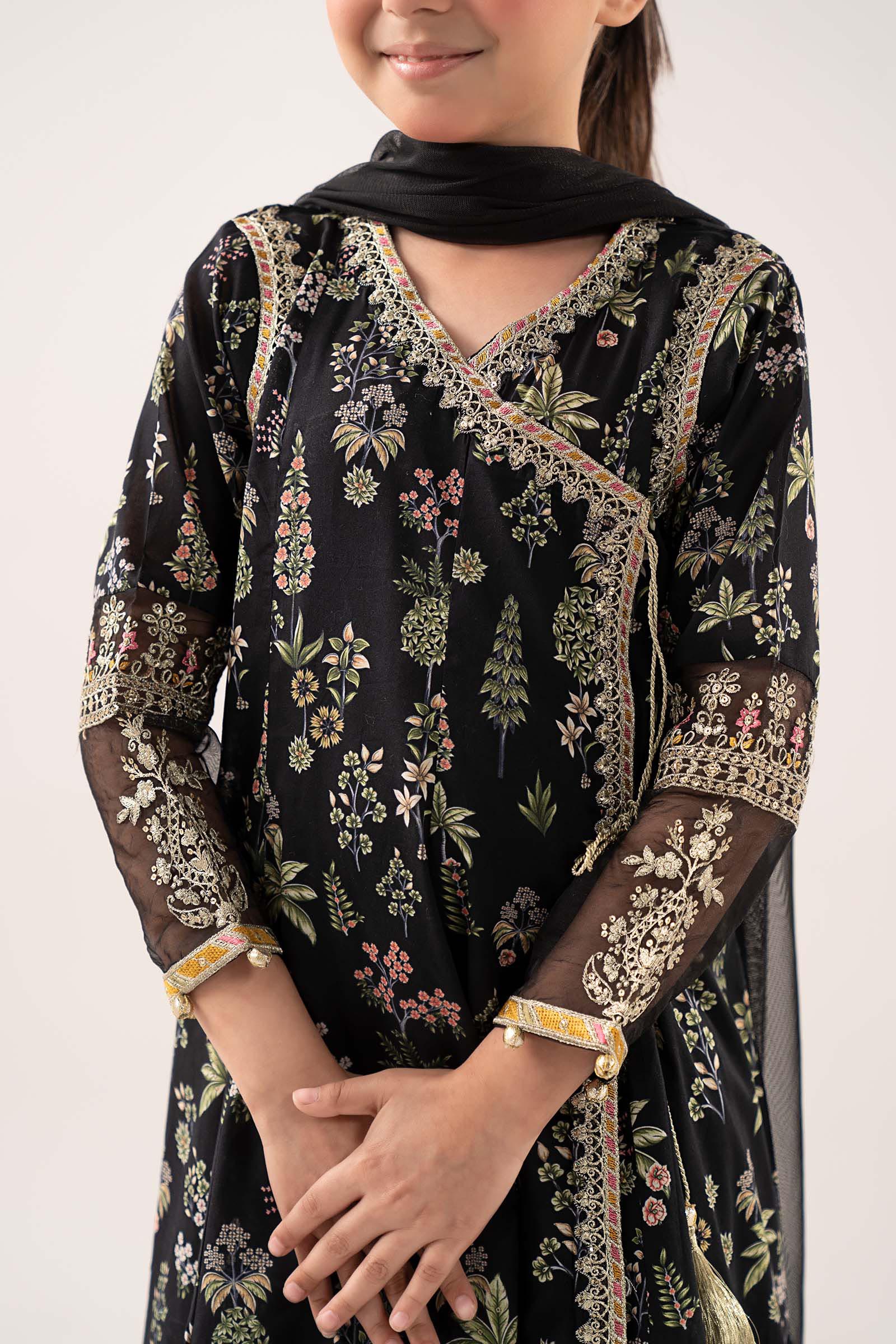 kids-clothes-mkd-ef25-13r1-black by Maria B Kids - Designer Dress  - Type : KidsClothes - Available at Libasekhas UK - 100% Original 