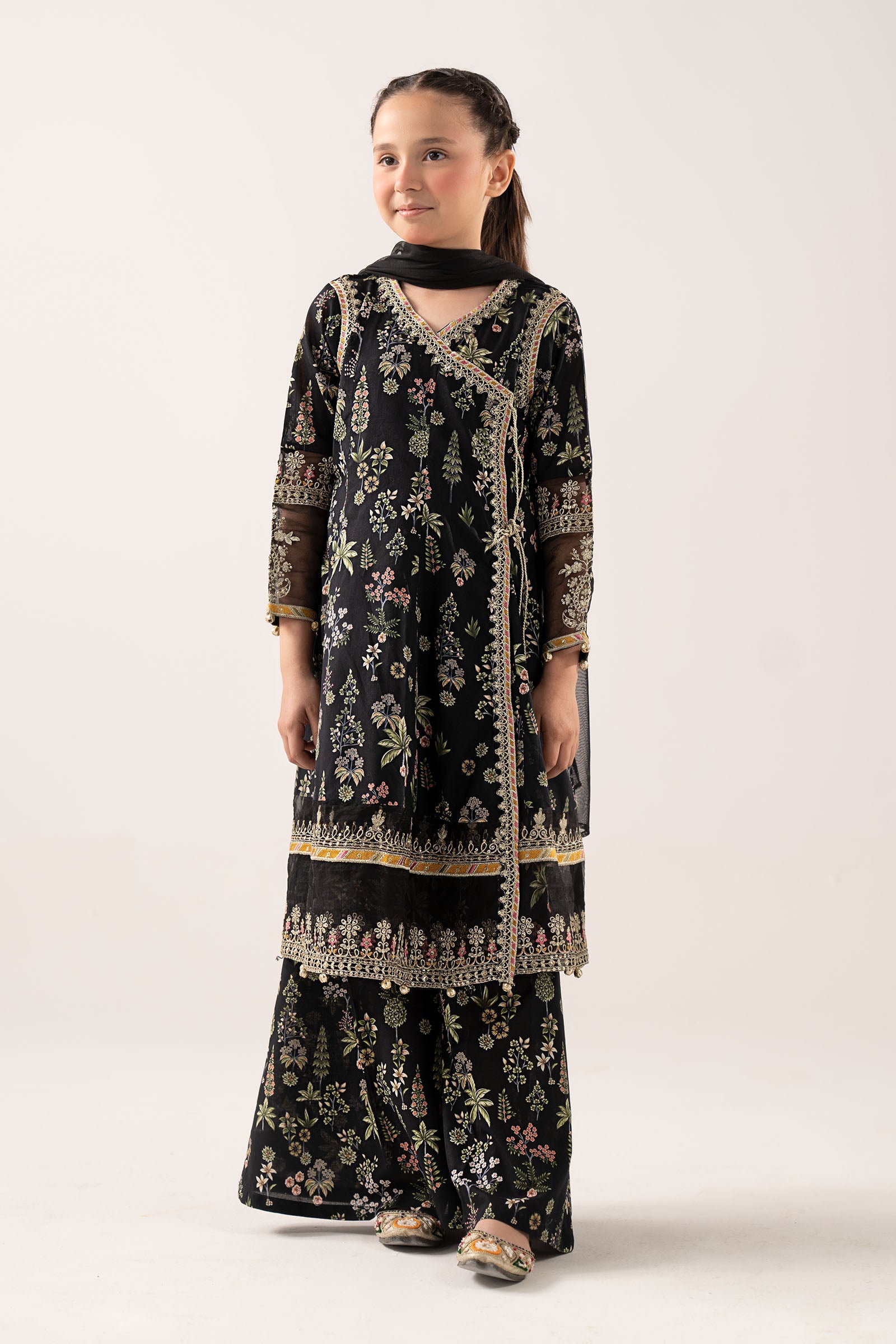 kids-clothes-mkd-ef25-13r1-black by Maria B Kids - Designer Dress  - Type : KidsClothes - Available at Libasekhas UK - 100% Original 