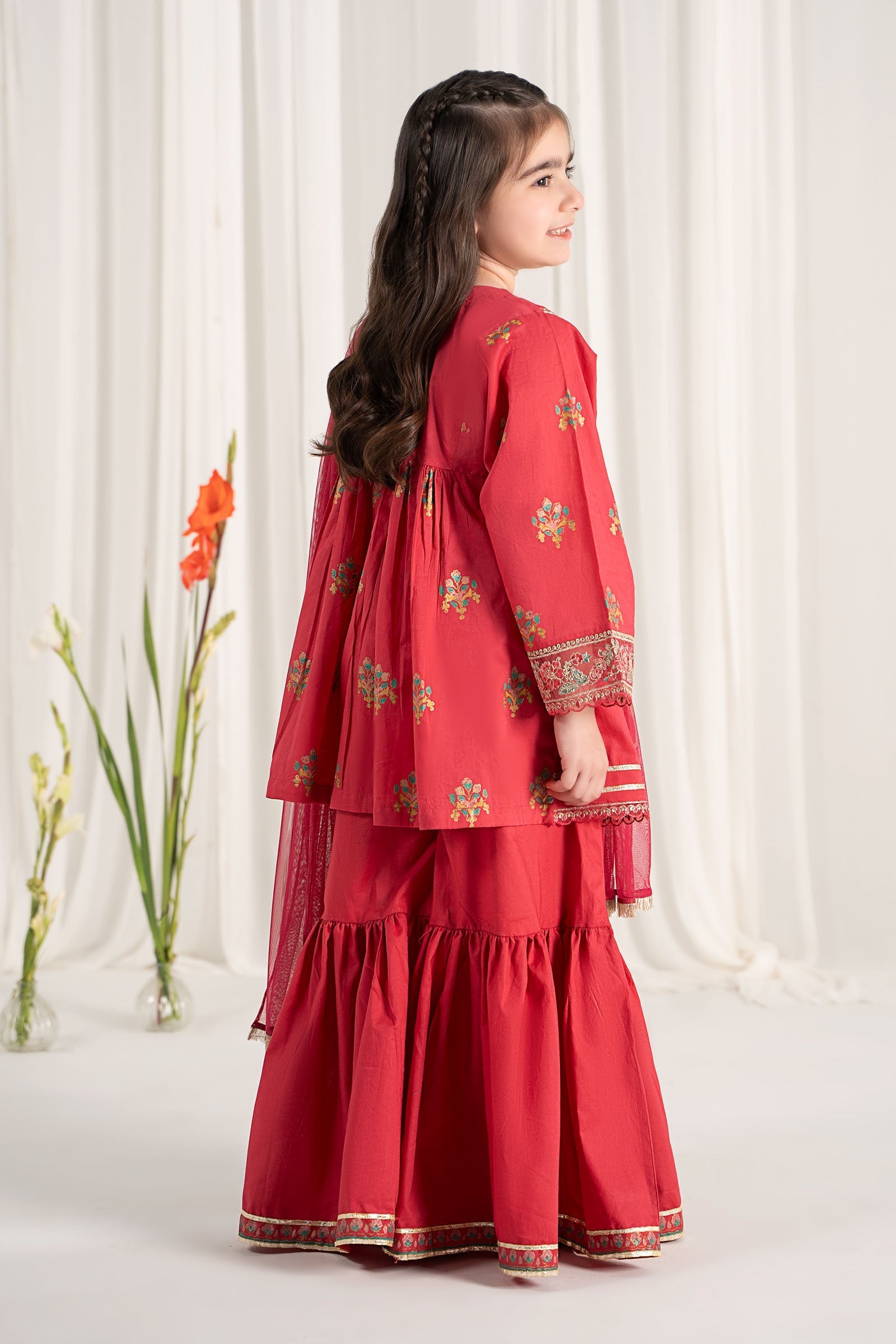 Maria B | 3 Piece Embroidered Lawn Suit | MKD-EF25-15 - by - Libasekhas UK - Registered Vendor of : Maria B - 100% Original Designer Dresss