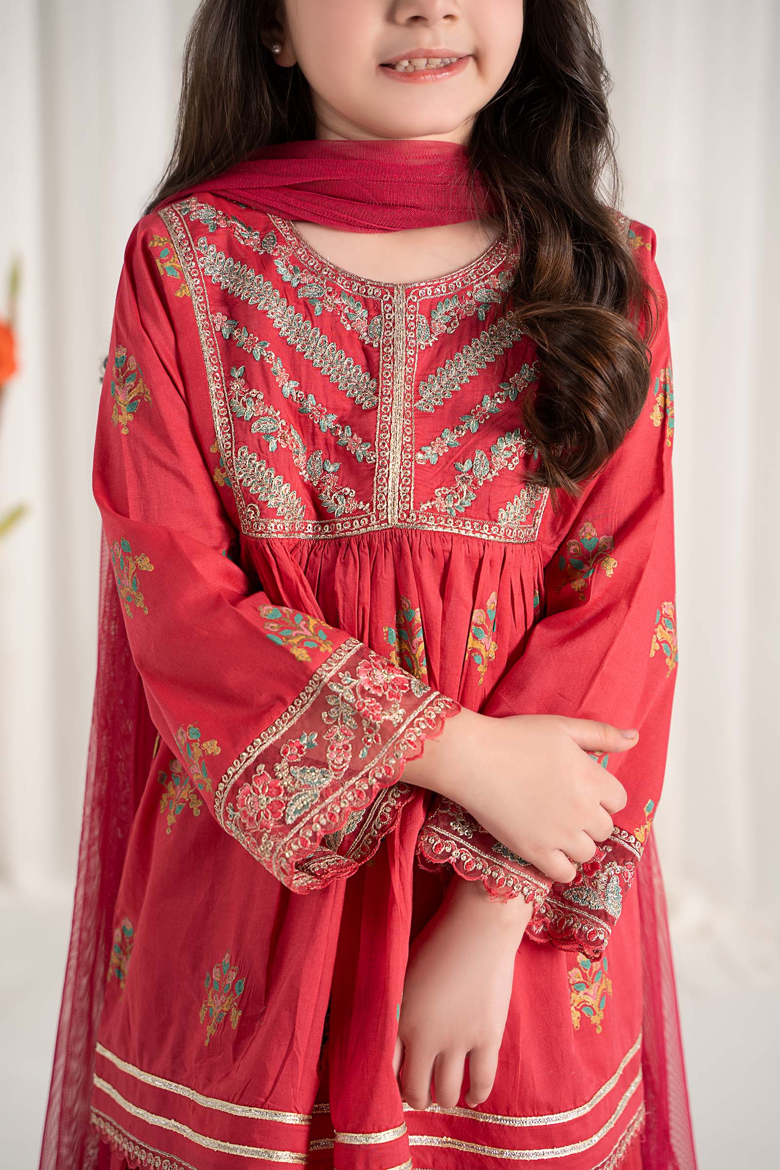 Maria B | 3 Piece Embroidered Lawn Suit | MKD-EF25-15 - by - Libasekhas UK - Registered Vendor of : Maria B - 100% Original Designer Dresss