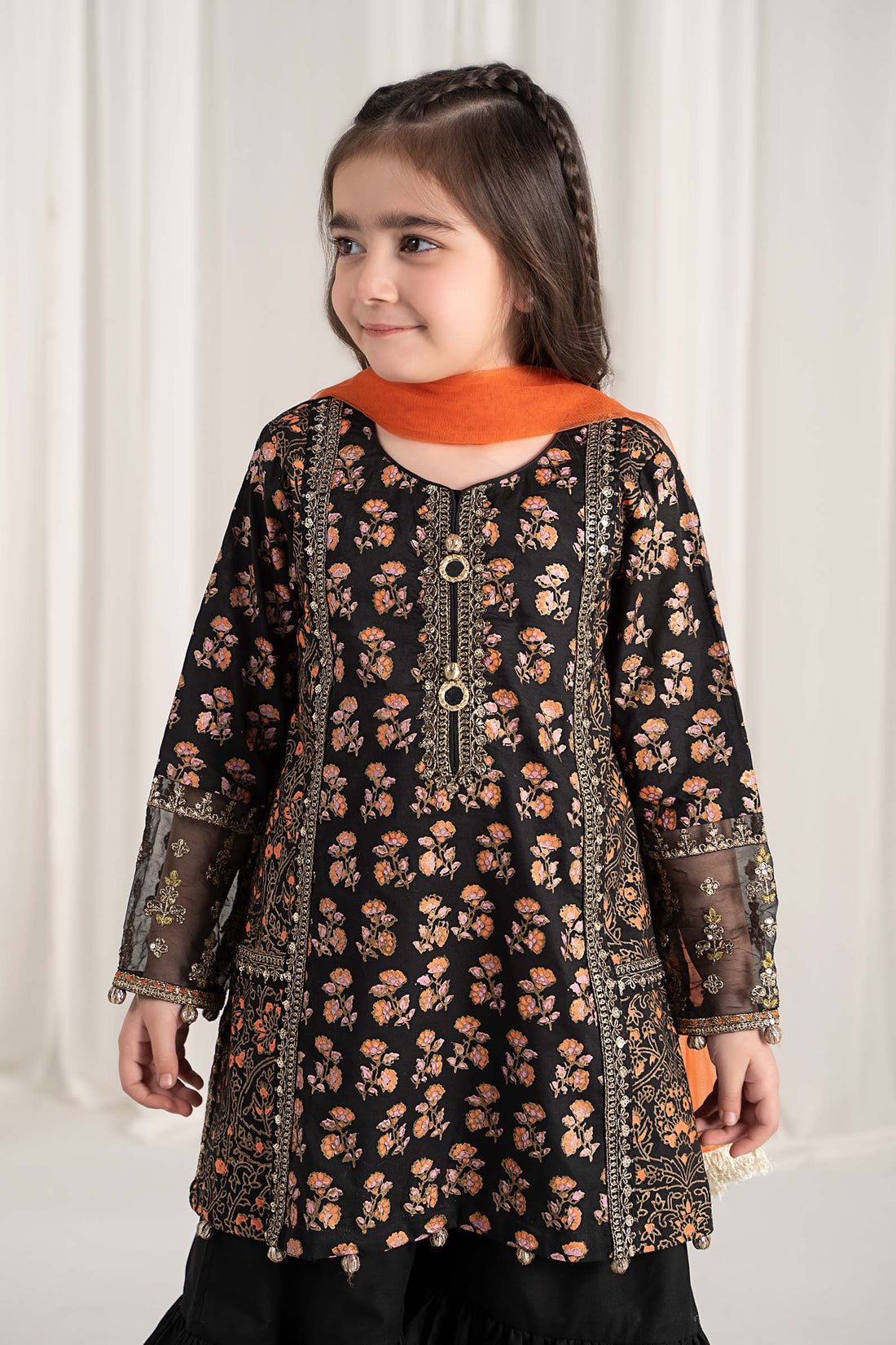 Maria B | 3 Piece Embroidered Lawn Suit | MKD-EF25-23 - by - Libasekhas UK - Registered Vendor of : Maria B - 100% Original Designer Dresss
