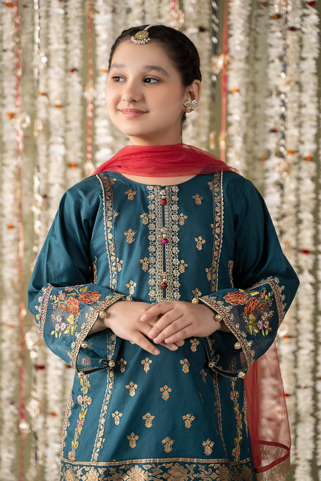 Maria B | 3 Piece Embroidered Lawn Suit | MKD-EF25-24 - by - Libasekhas UK - Registered Vendor of : Maria B - 100% Original Designer Dresss
