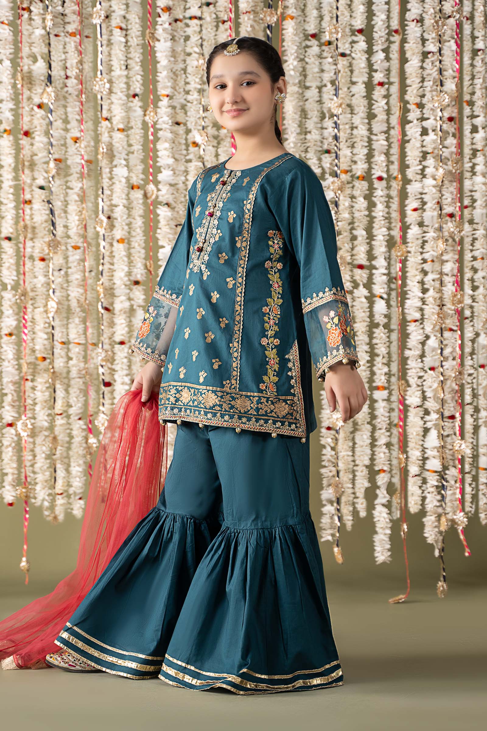 Maria B | 3 Piece Embroidered Lawn Suit | MKD-EF25-24 - by - Libasekhas UK - Registered Vendor of : Maria B - 100% Original Designer Dresss