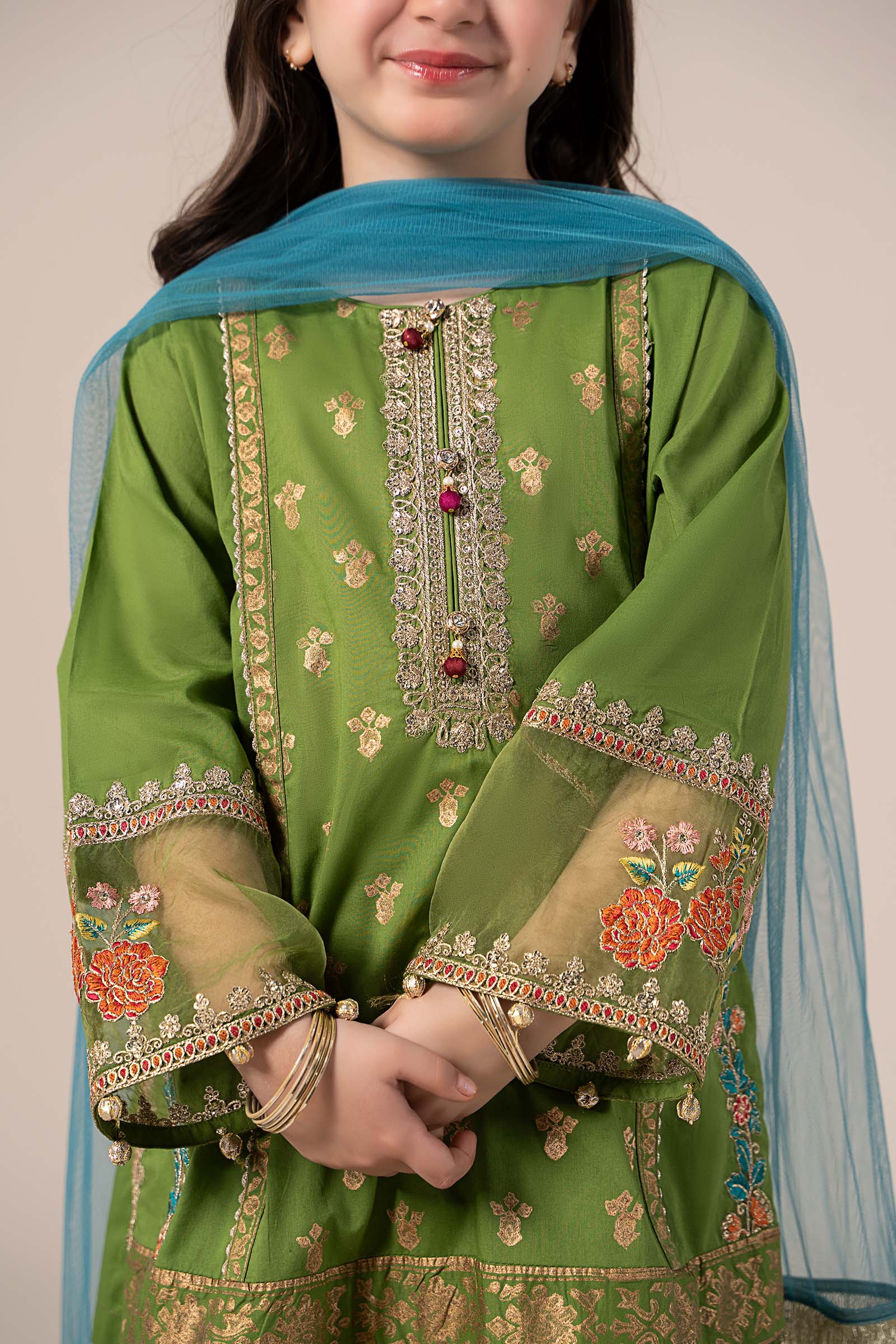 Maria B | 3 Piece Embroidered Lawn Suit | MKD-EF25-24 - by - Libasekhas UK - Registered Vendor of : Maria B - 100% Original Designer Dresss