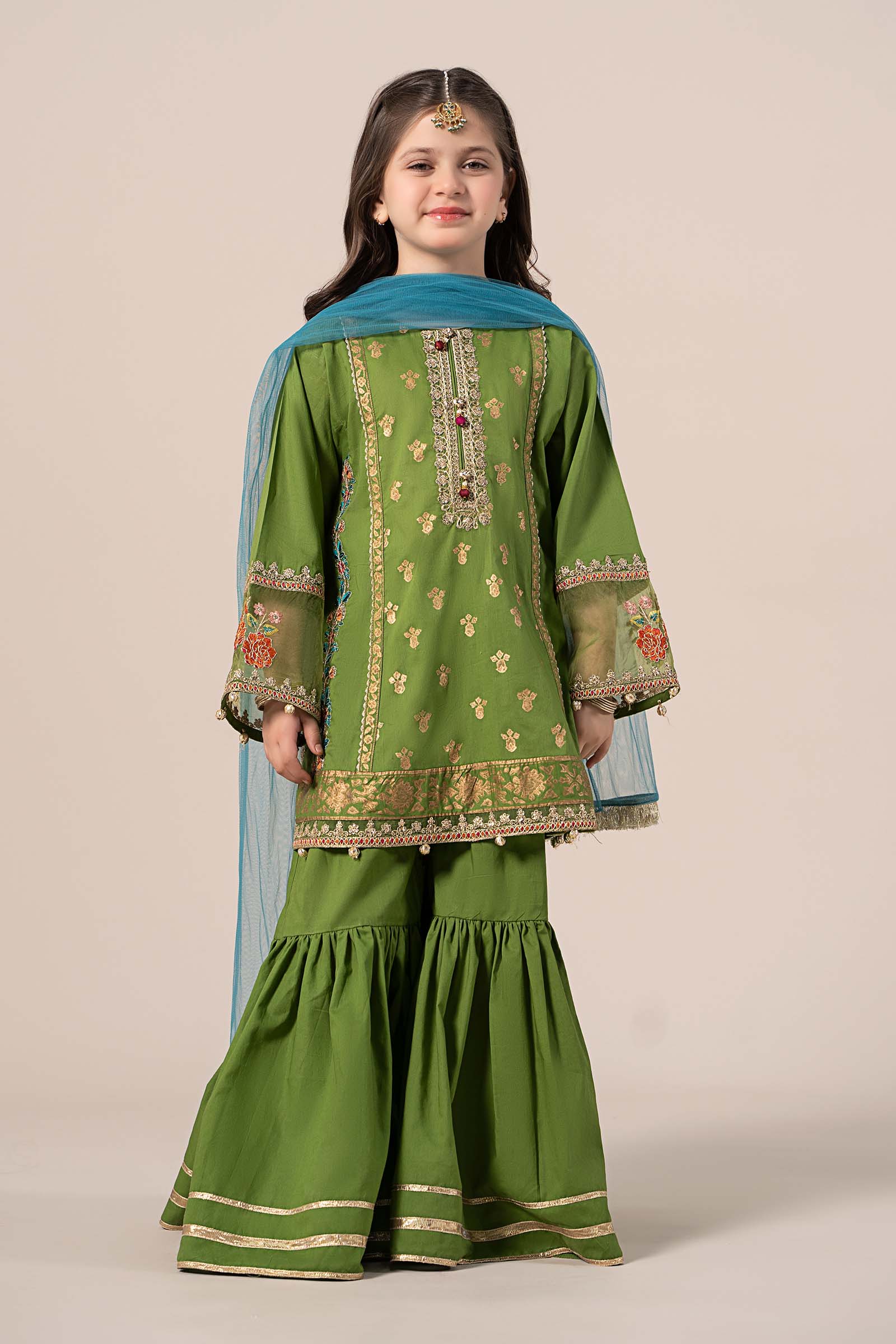 Maria B | 3 Piece Embroidered Lawn Suit | MKD-EF25-24 - by - Libasekhas UK - Registered Vendor of : Maria B - 100% Original Designer Dresss