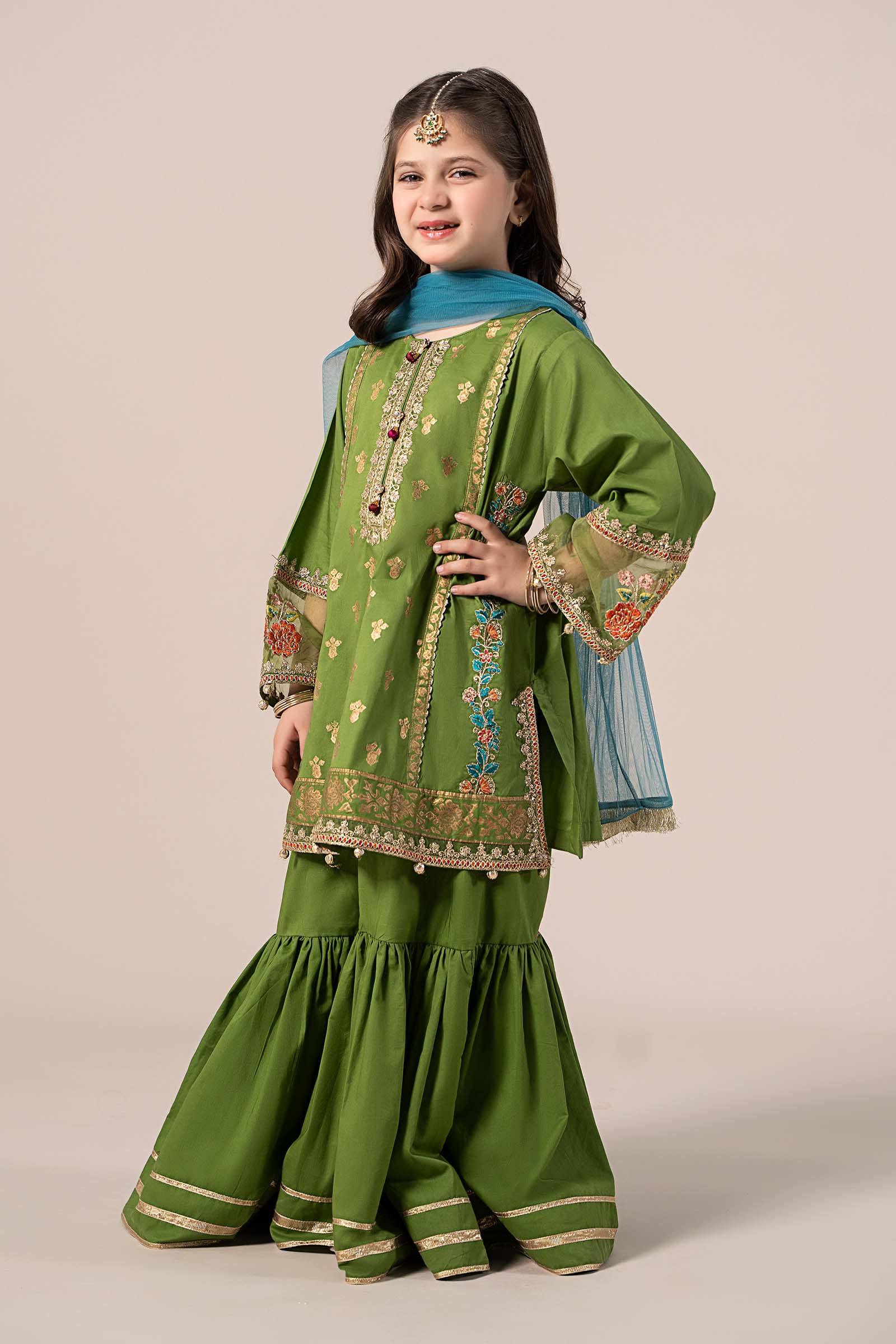 Maria B | 3 Piece Embroidered Lawn Suit | MKD-EF25-24 - by - Libasekhas UK - Registered Vendor of : Maria B - 100% Original Designer Dresss