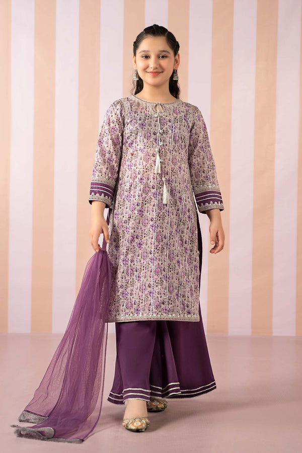 Maria B | 3 Piece Embroidered Lawn Suit | MKD-EF25-27 - by - Libasekhas UK - Registered Vendor of : Maria B - 100% Original Designer Dresss