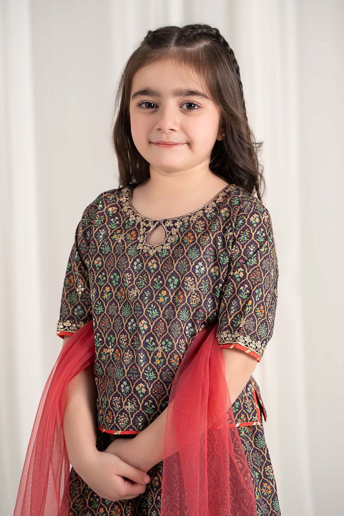 Maria B | 3 Piece Printed Lawn Suit | MKD-EF25-30 - by - Libasekhas UK - Registered Vendor of : Maria B - 100% Original Designer Dresss