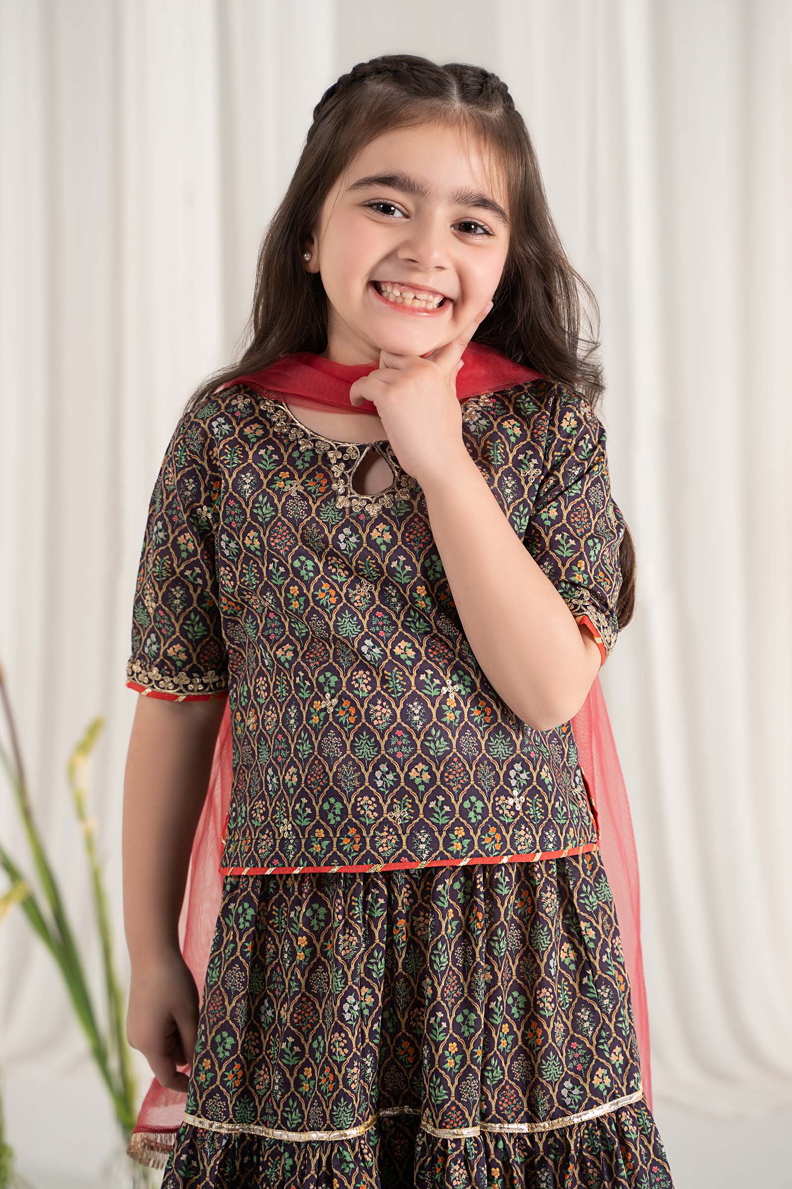 Maria B | 3 Piece Printed Lawn Suit | MKD-EF25-30 - by - Libasekhas UK - Registered Vendor of : Maria B - 100% Original Designer Dresss