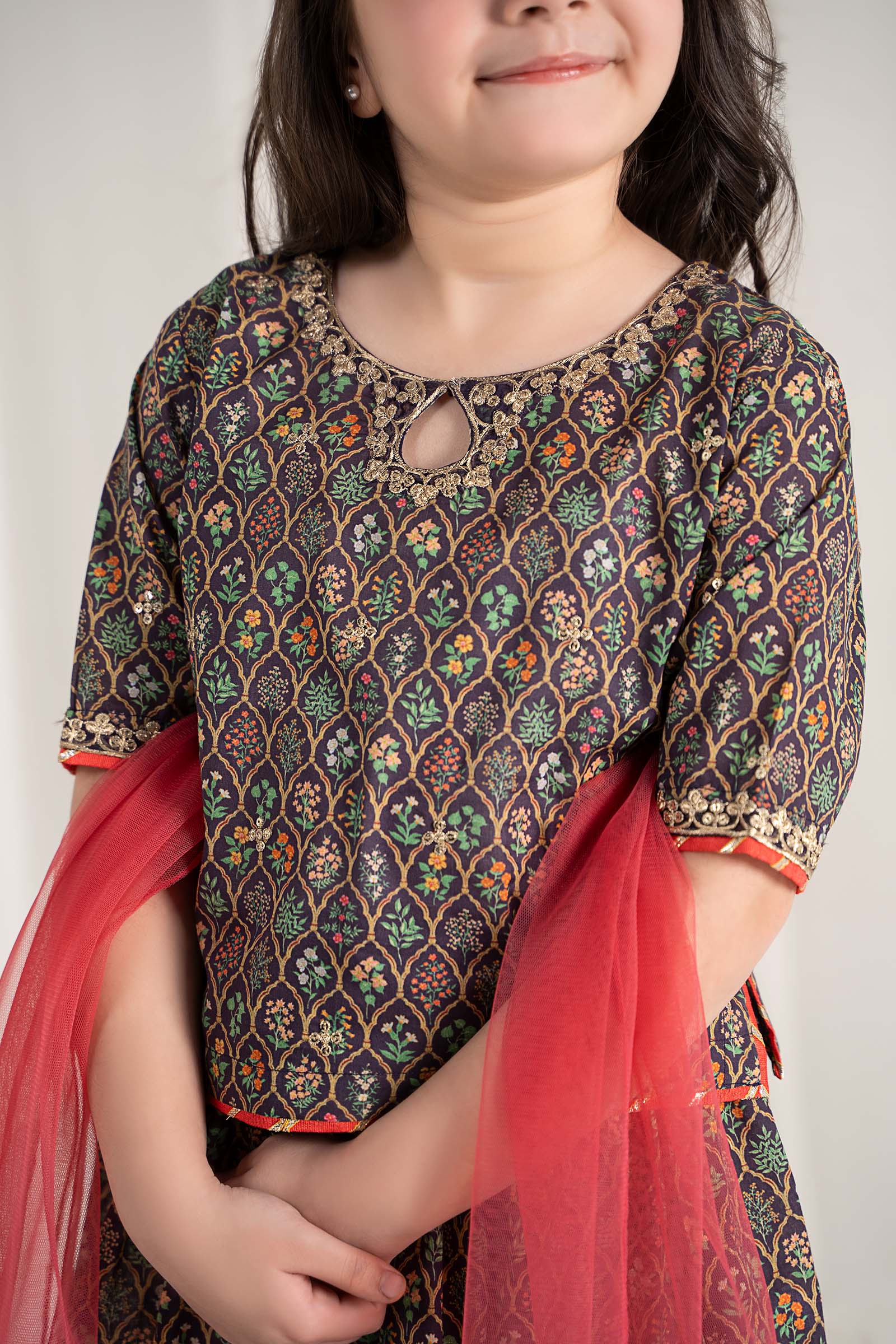 Maria B | 3 Piece Printed Lawn Suit | MKD-EF25-30 - by - Libasekhas UK - Registered Vendor of : Maria B - 100% Original Designer Dresss