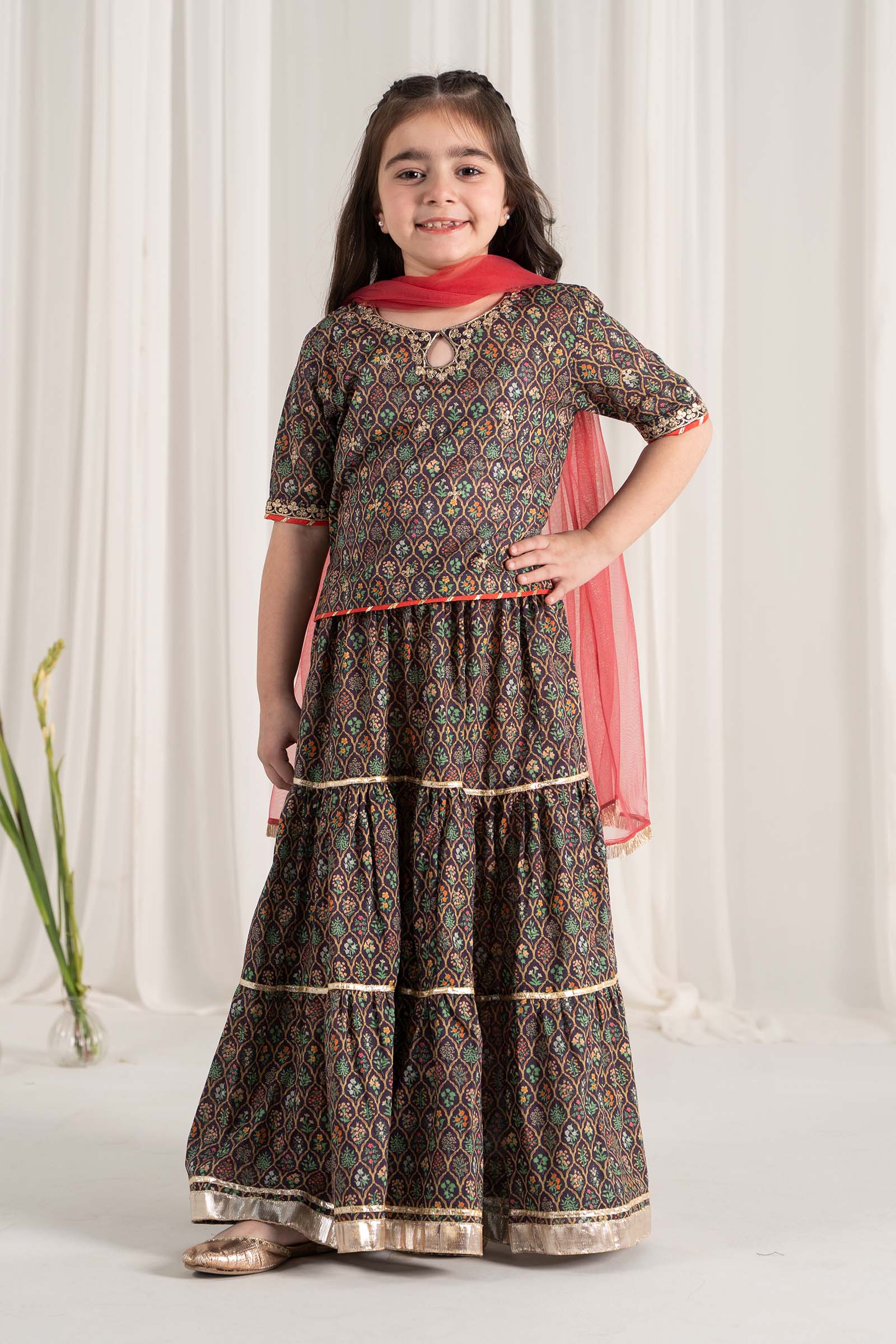 Maria B | 3 Piece Printed Lawn Suit | MKD-EF25-30 - by - Libasekhas UK - Registered Vendor of : Maria B - 100% Original Designer Dresss