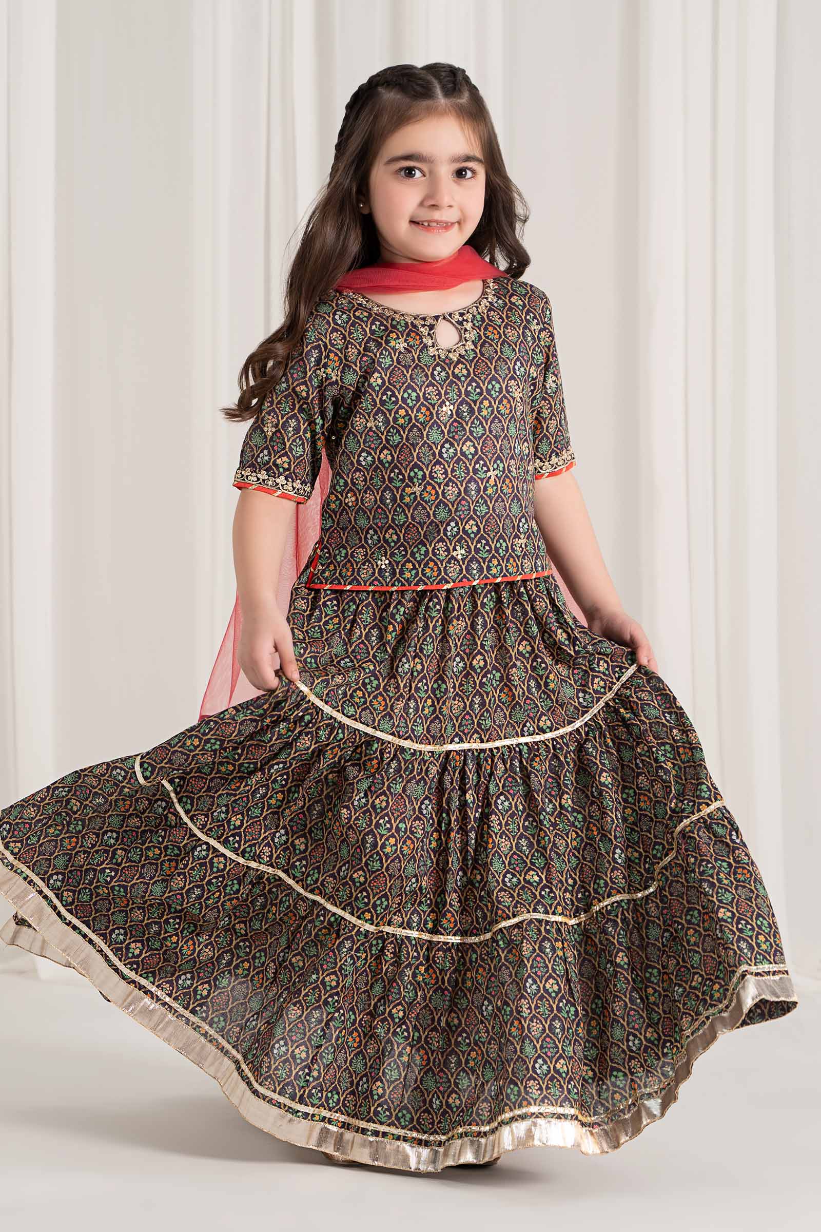 Maria B | 3 Piece Printed Lawn Suit | MKD-EF25-30 - by - Libasekhas UK - Registered Vendor of : Maria B - 100% Original Designer Dresss