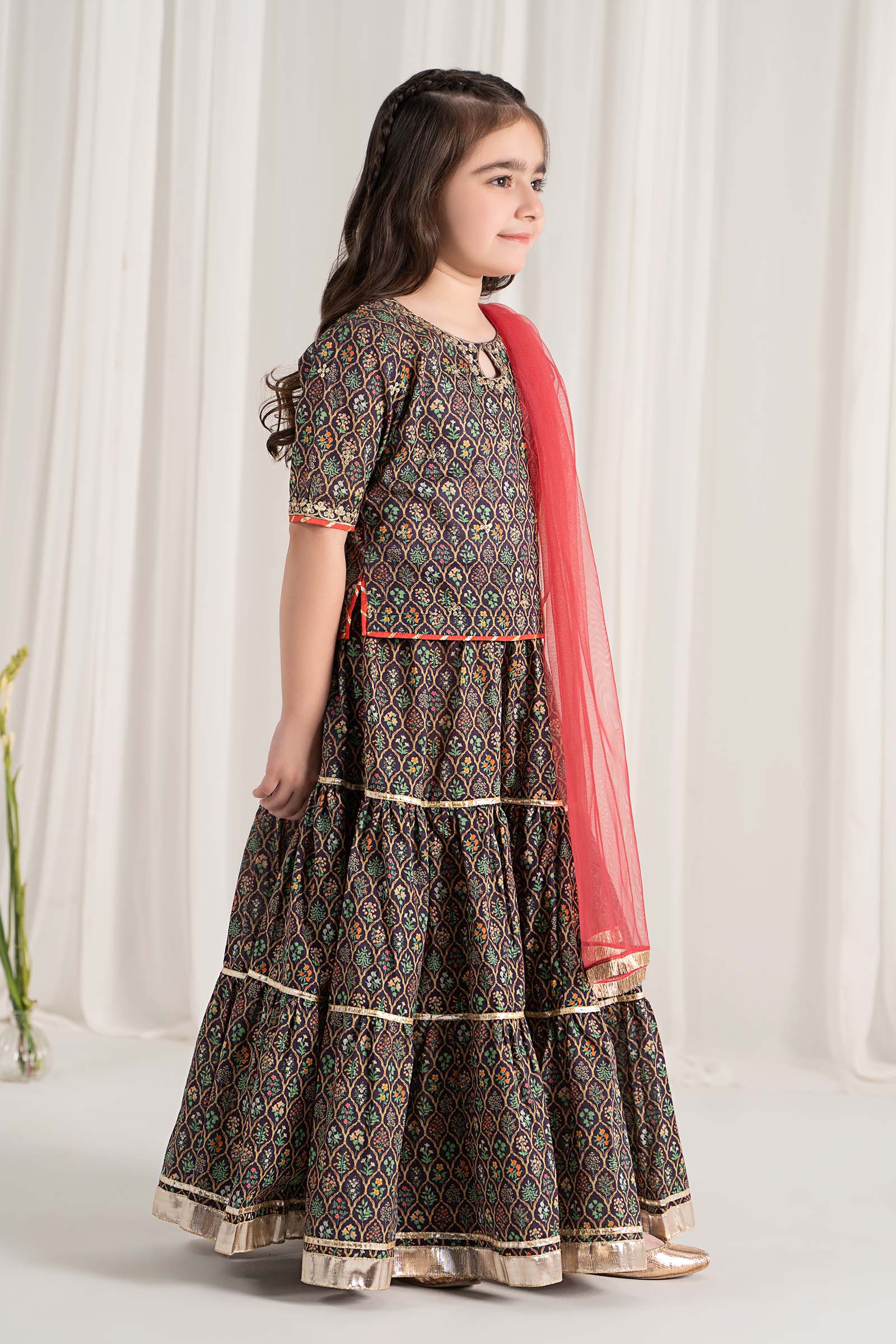 Maria B | 3 Piece Printed Lawn Suit | MKD-EF25-30 - by - Libasekhas UK - Registered Vendor of : Maria B - 100% Original Designer Dresss