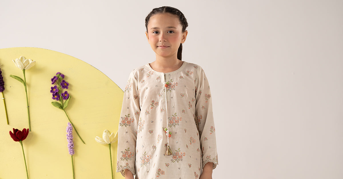 kids-clothes-mkd-ef26-43-off-white by Maria B Kids - Designer Dress  - Type : KidsClothes - Available at Libasekhas UK - 100% Original 