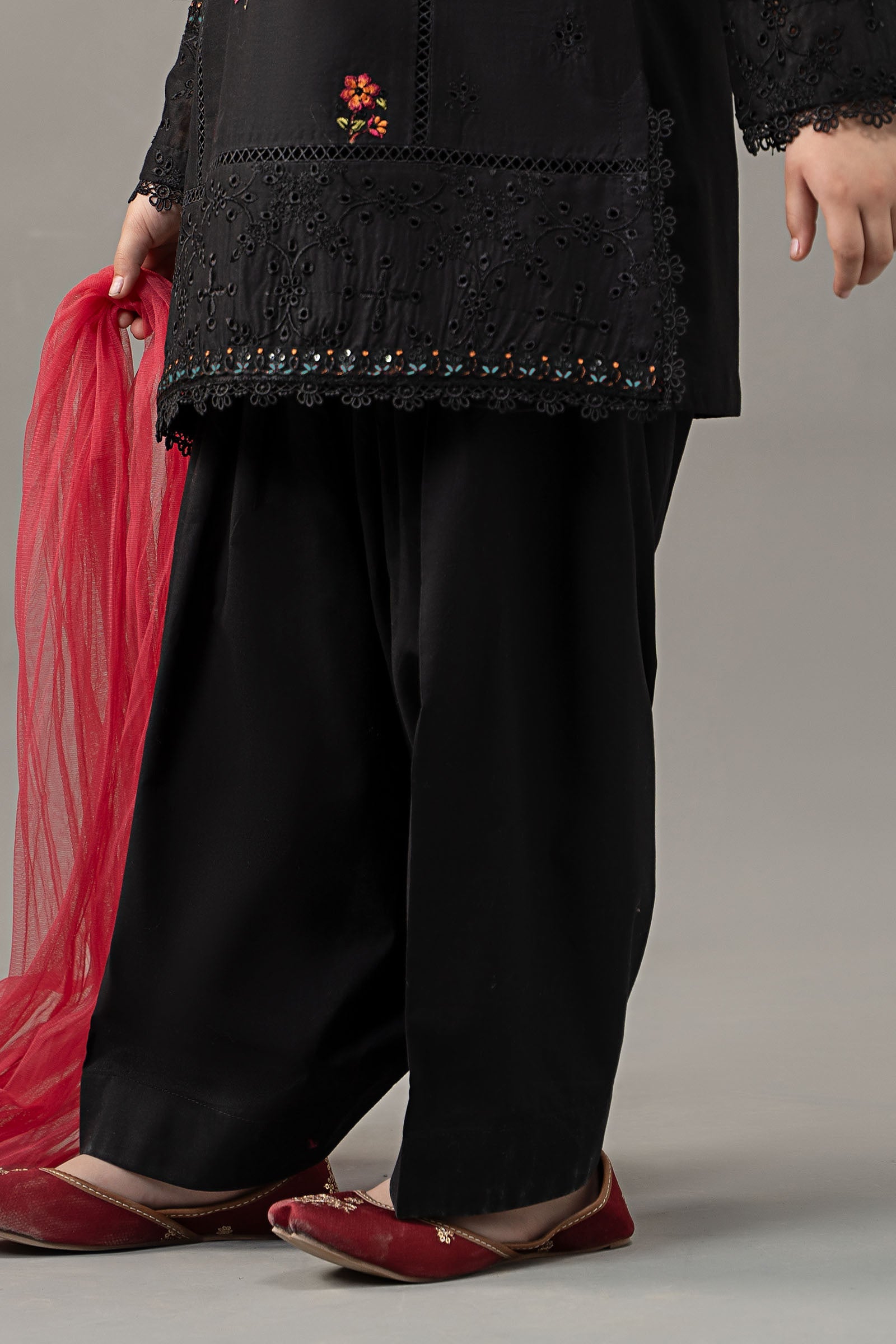 kids-clothes-mkd-ef25-53r1-black by Maria B Kids - Designer Dress  - Type : KidsClothes - Available at Libasekhas UK - 100% Original 
