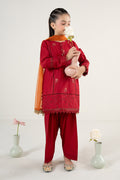 kids-clothes-mkd-ef25-53r1-red by Maria B Kids - Designer Dress  - Type : KidsClothes - Available at Libasekhas UK - 100% Original 