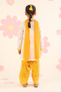 kids-clothes-mkd-ef25-66r1-white-and-yellow by Maria B Kids - Designer Dress  - Type : KidsClothes - Available at Libasekhas UK - 100% Original 