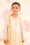 kids-clothes-mkd-ef25-66r1-white-and-yellow by Maria B Kids - Designer Dress  - Type : KidsClothes - Available at Libasekhas UK - 100% Original 