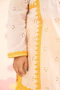 kids-clothes-mkd-ef25-66r1-white-and-yellow by Maria B Kids - Designer Dress  - Type : KidsClothes - Available at Libasekhas UK - 100% Original 