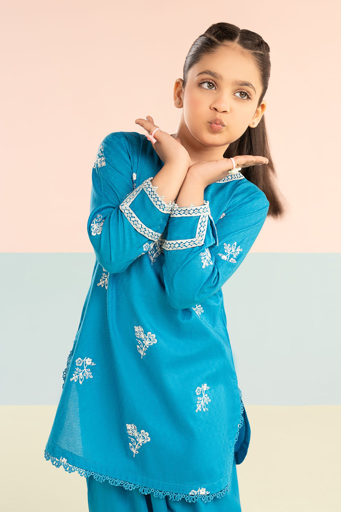 kids-clothes-mkd-ef26-01-blue by Maria B Kids - Designer Dress  - Type : KidsClothes - Available at Libasekhas UK - 100% Original 
