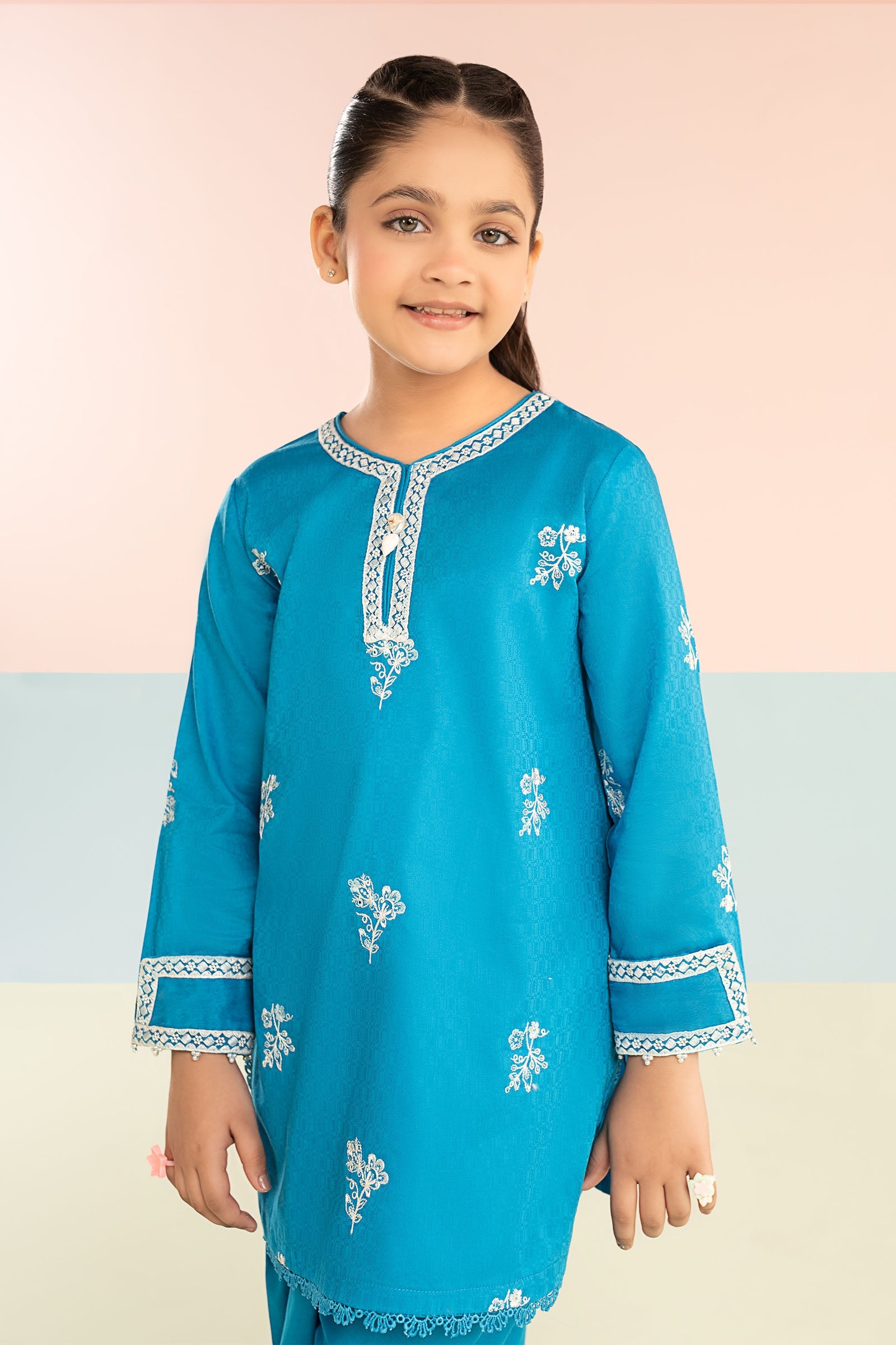 kids-clothes-mkd-ef26-01-blue by Maria B Kids - Designer Dress  - Type : KidsClothes - Available at Libasekhas UK - 100% Original 