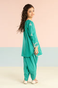 kids-clothes-mkd-ef26-01-sea-green by Maria B Kids - Designer Dress  - Type : KidsClothes - Available at Libasekhas UK - 100% Original 