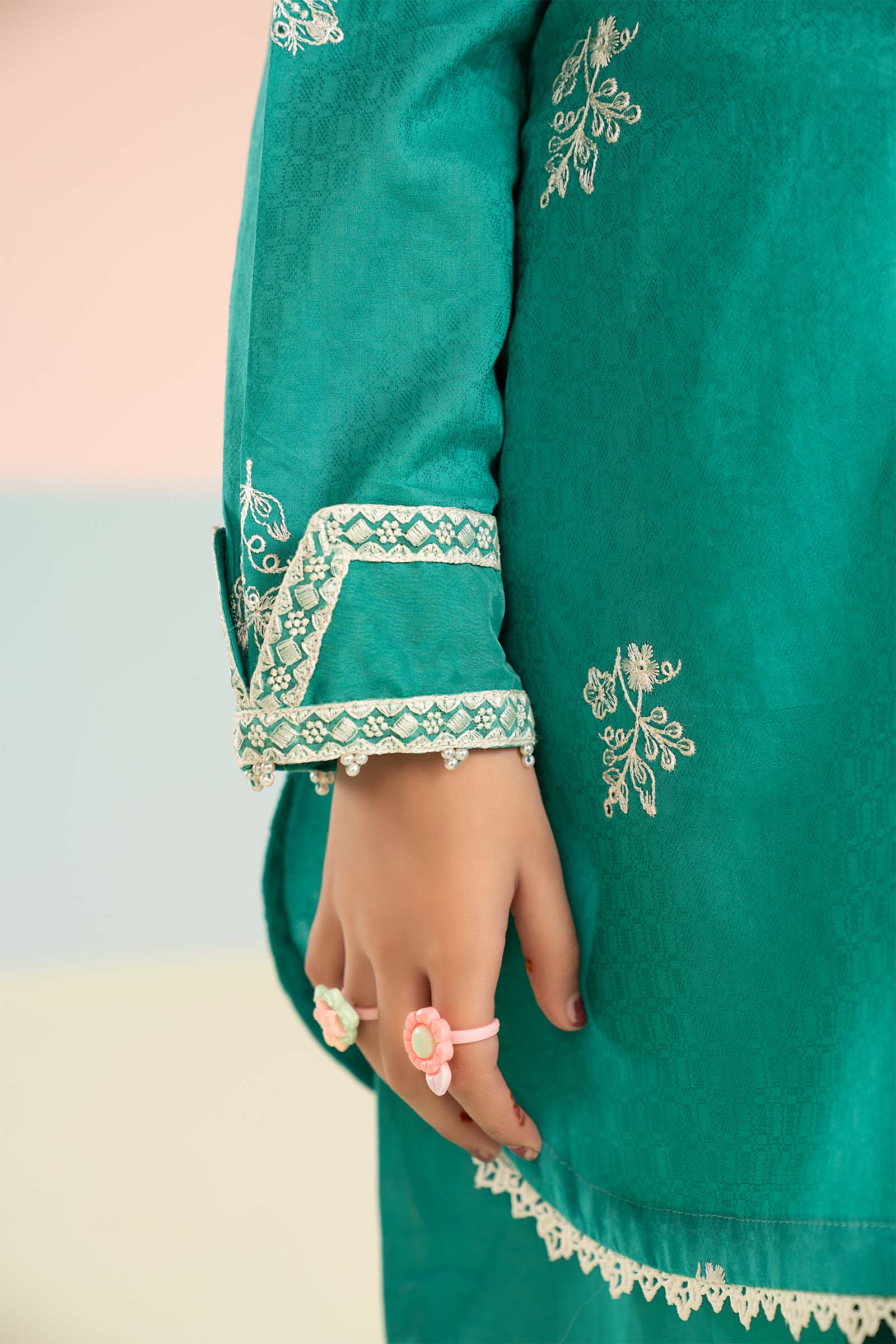 kids-clothes-mkd-ef26-01-sea-green by Maria B Kids - Designer Dress  - Type : KidsClothes - Available at Libasekhas UK - 100% Original 