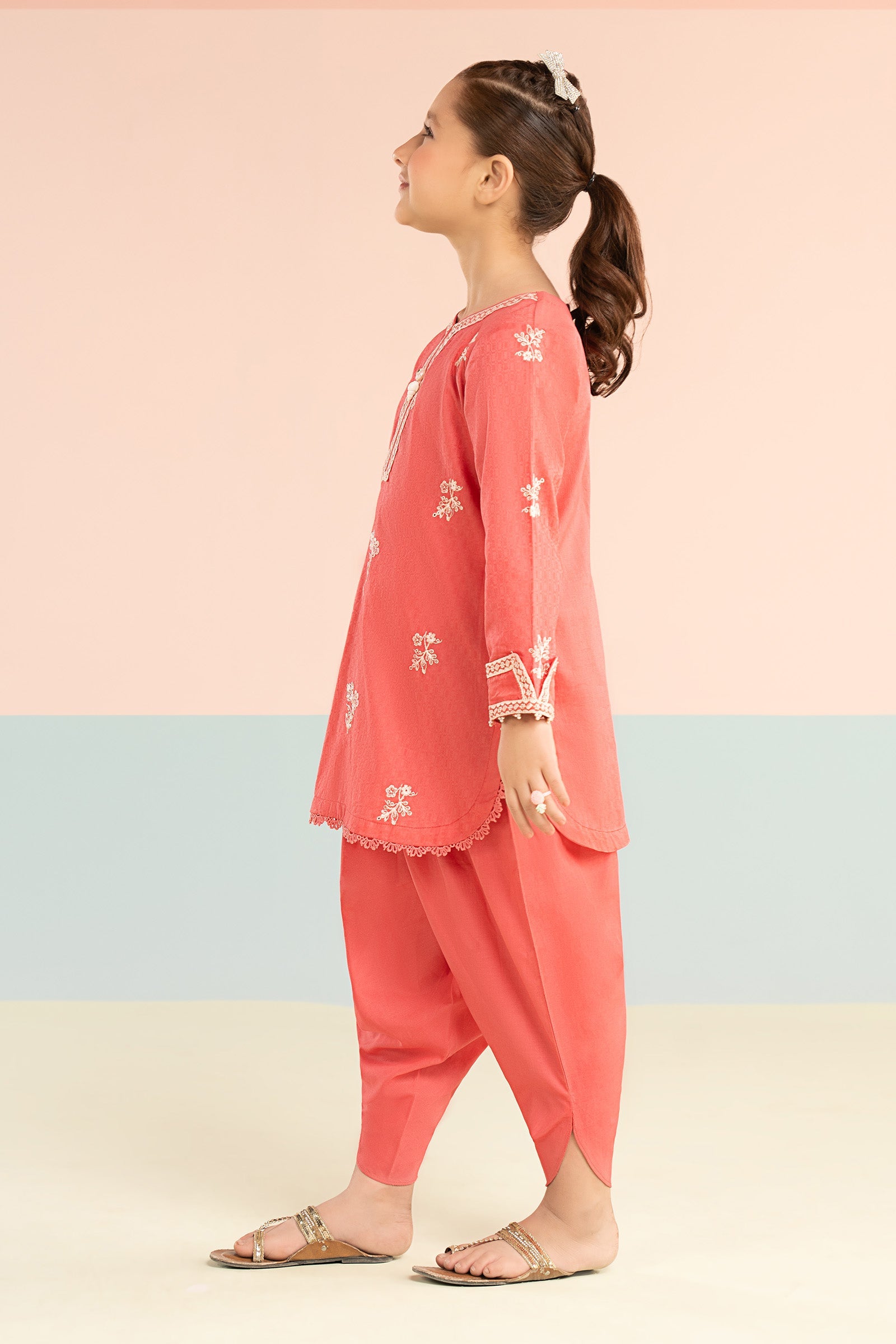 kids-clothes-mkd-ef26-01-pink by Maria B Kids - Designer Dress  - Type : KidsClothes - Available at Libasekhas UK - 100% Original 