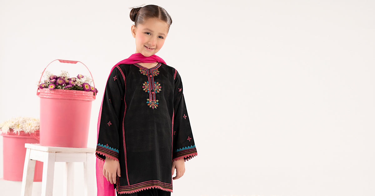 kids-clothes-mkd-ef26-03-black by Maria B Kids - Designer Dress  - Type : KidsClothes - Available at Libasekhas UK - 100% Original 