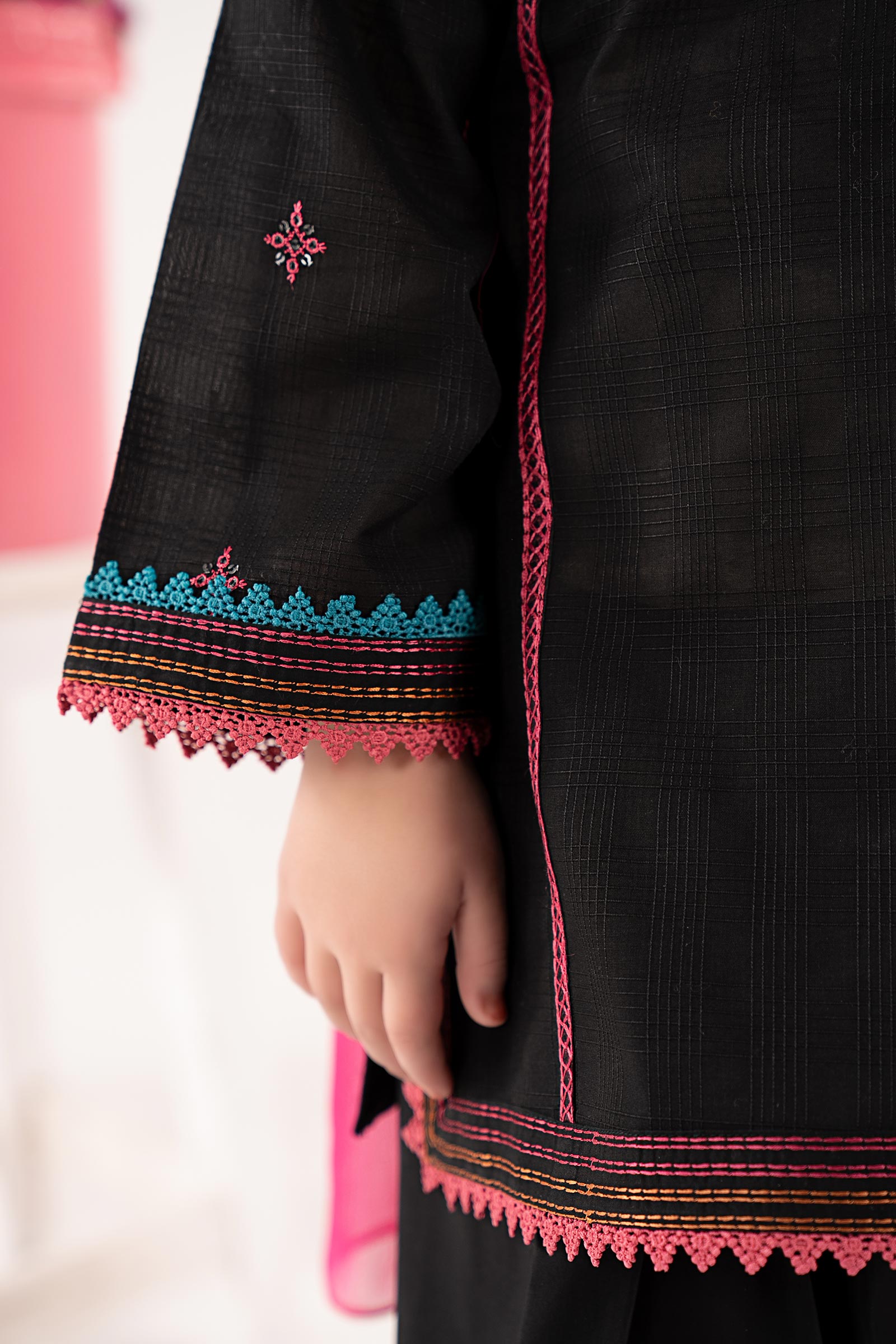 kids-clothes-mkd-ef26-03-black by Maria B Kids - Designer Dress  - Type : KidsClothes - Available at Libasekhas UK - 100% Original 