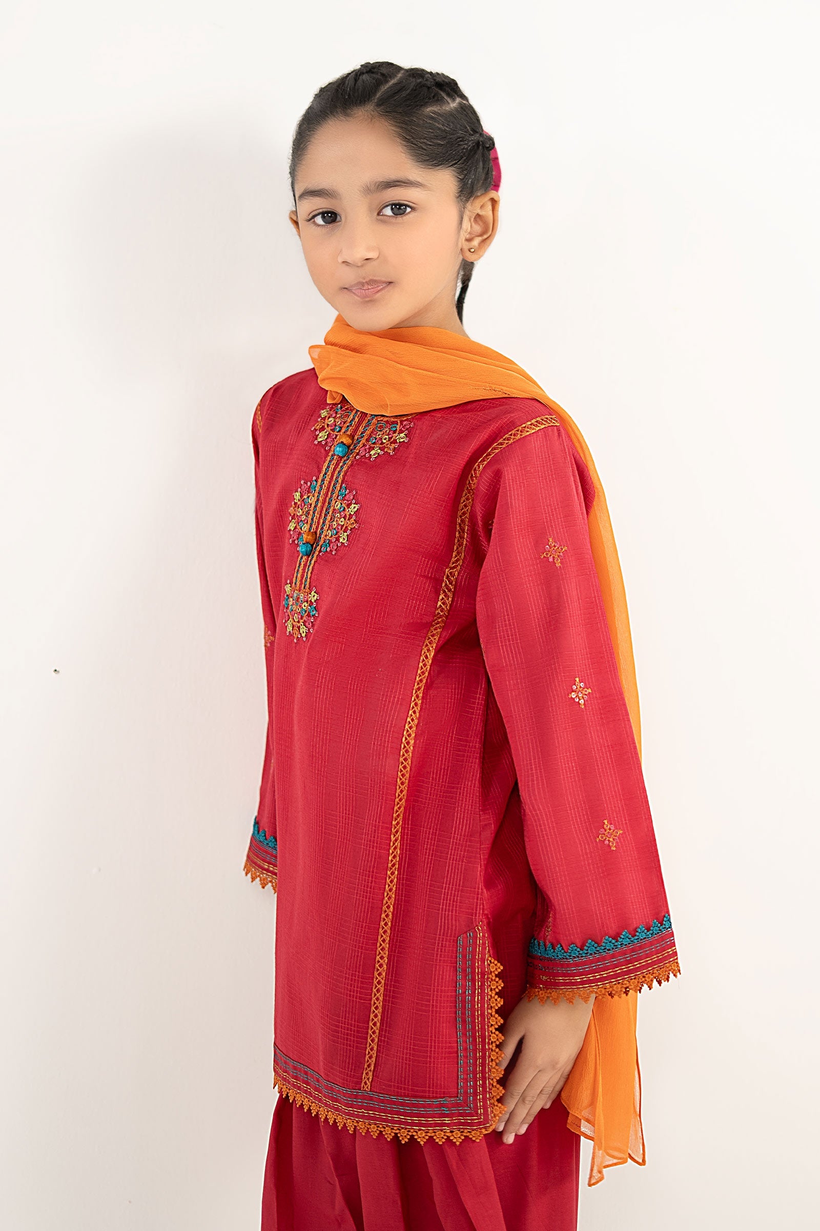kids-clothes-mkd-ef26-03-pink by Maria B Kids - Designer Dress  - Type : KidsClothes - Available at Libasekhas UK - 100% Original 