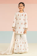kids-clothes-mkd-ef26-04-white-and-red by Maria B Kids - Designer Dress  - Type : KidsClothes - Available at Libasekhas UK - 100% Original 