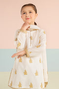 kids-clothes-mkd-ef26-04-white-and-yellow by Maria B Kids - Designer Dress  - Type : KidsClothes - Available at Libasekhas UK - 100% Original 