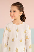 kids-clothes-mkd-ef26-04-white-and-yellow by Maria B Kids - Designer Dress  - Type : KidsClothes - Available at Libasekhas UK - 100% Original 