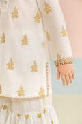 kids-clothes-mkd-ef26-04-white-and-yellow by Maria B Kids - Designer Dress  - Type : KidsClothes - Available at Libasekhas UK - 100% Original 