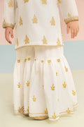 kids-clothes-mkd-ef26-04-white-and-yellow by Maria B Kids - Designer Dress  - Type : KidsClothes - Available at Libasekhas UK - 100% Original 