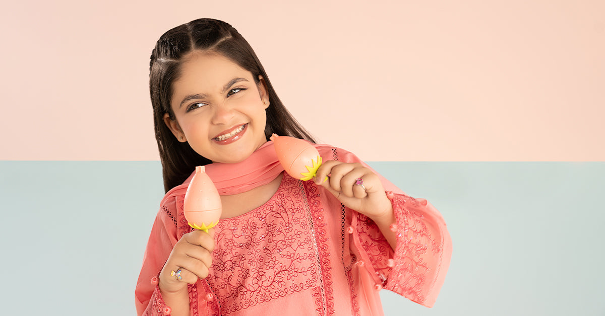 3 Piece Embroidered Dobby Lawn Suit - Kids Clothing - available at Maria Faisal in UK and USA.