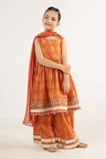 kids-clothes-mkd-ef26-07-orange by Maria B Kids - Designer Dress  - Type : KidsClothes - Available at Libasekhas UK - 100% Original 